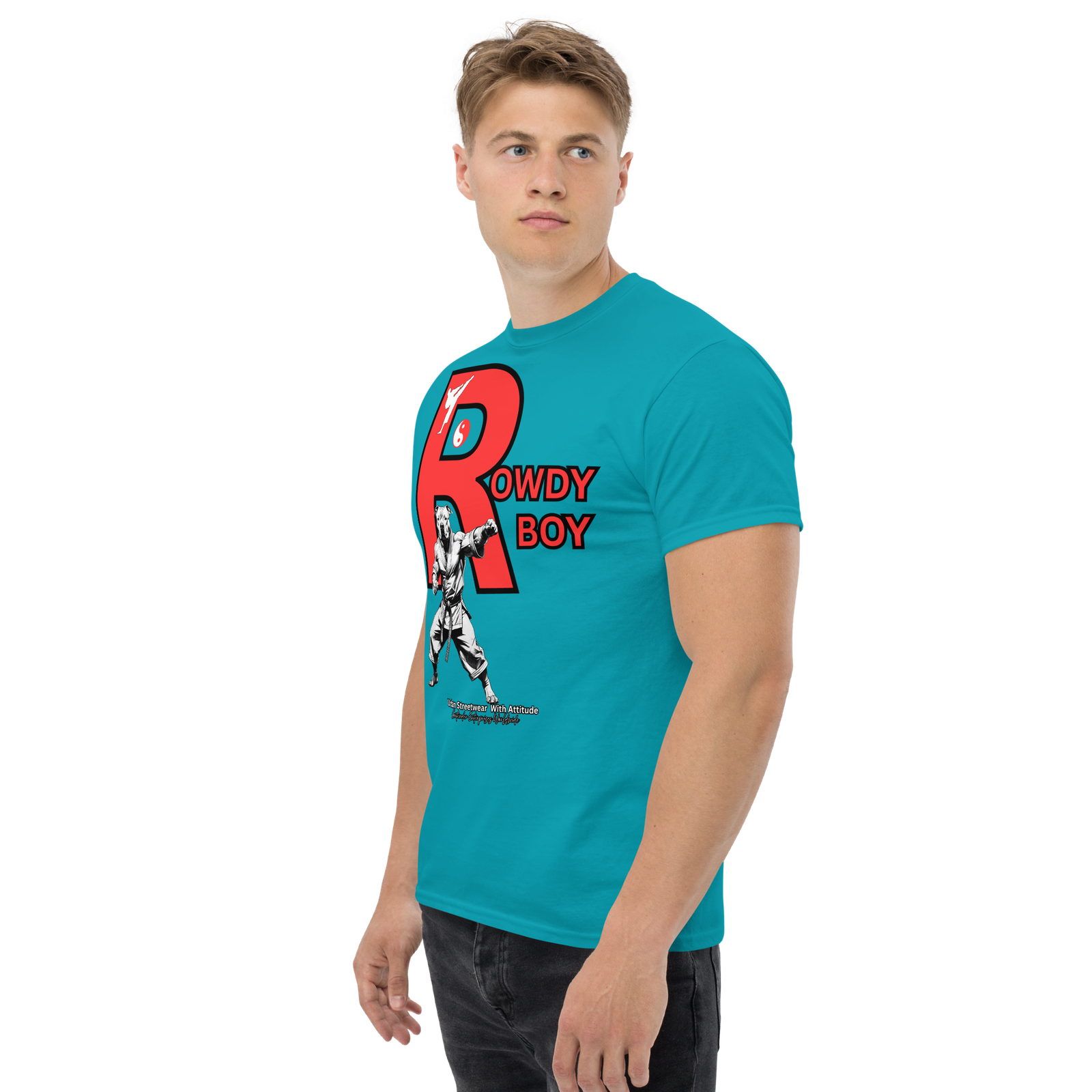 Rowdy Boy "Karate Pit Bull" Unisex Classic Tee - Image 134
