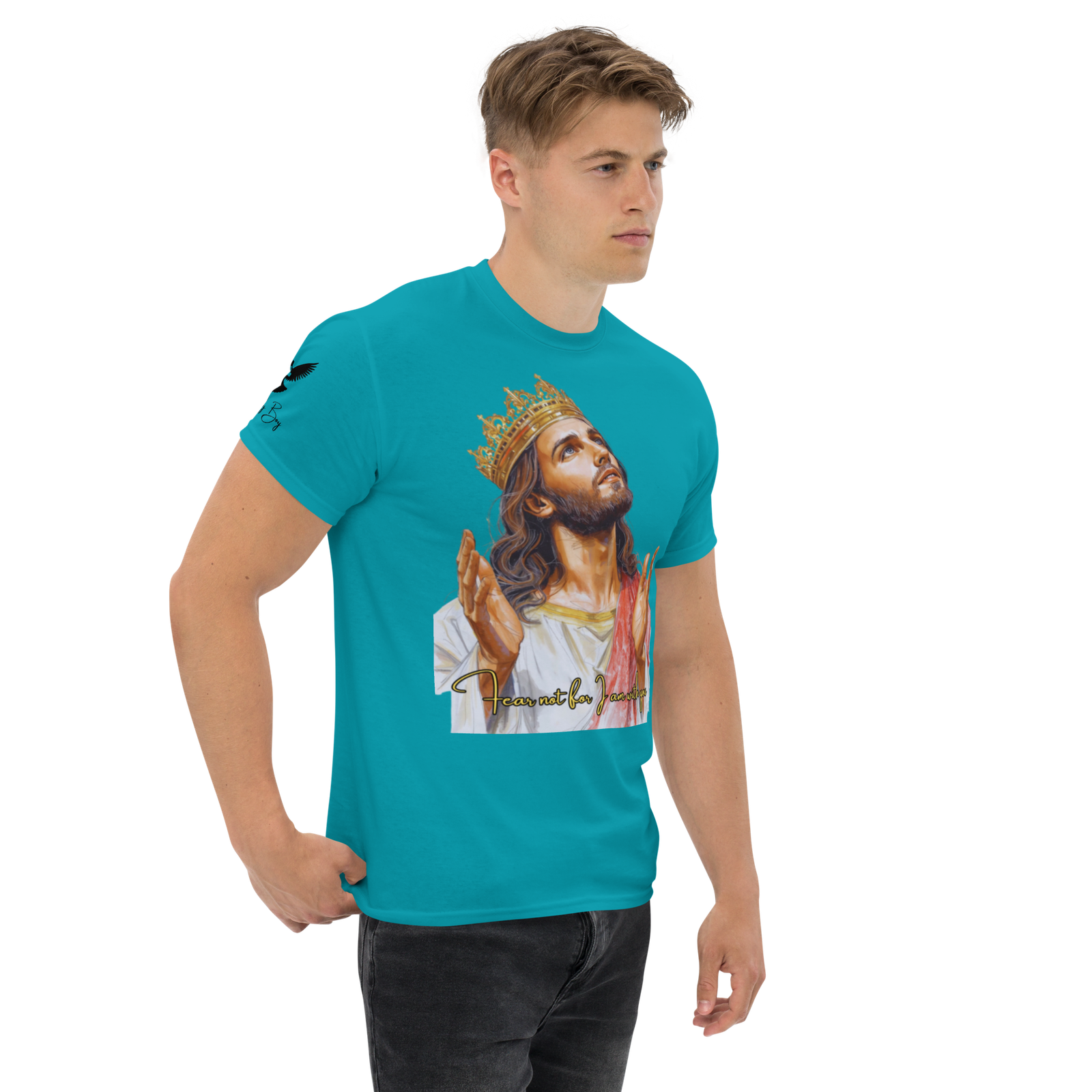 Rowdy Boy "Fear Not For I Am With You" (Jesus) Unisex Classic Tee - Image 58