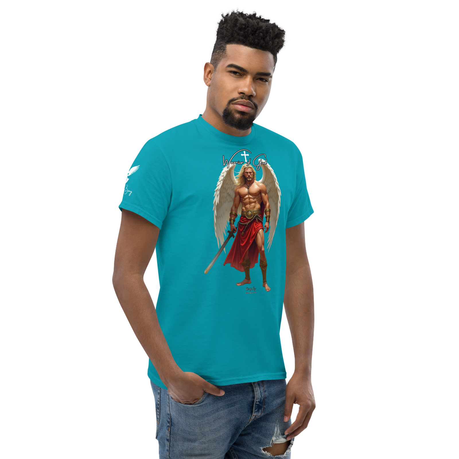 Rowdy Boy "Warrior Of God" #4 Unisex Classic Tee - Image 180