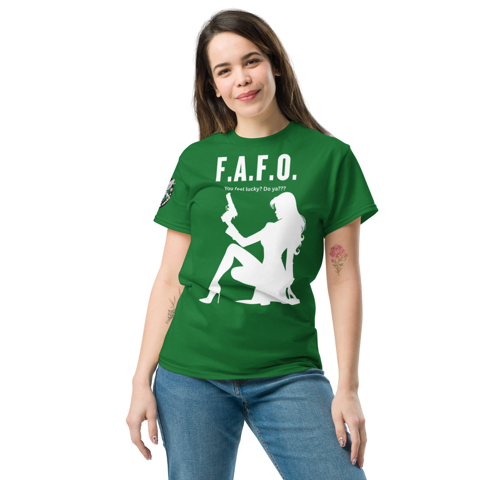 Rowdy Boy "F.A.F.O. Fuck Around & Find Out" (Do You Feel Lucky?) Unisex Classic Tee - Image 121