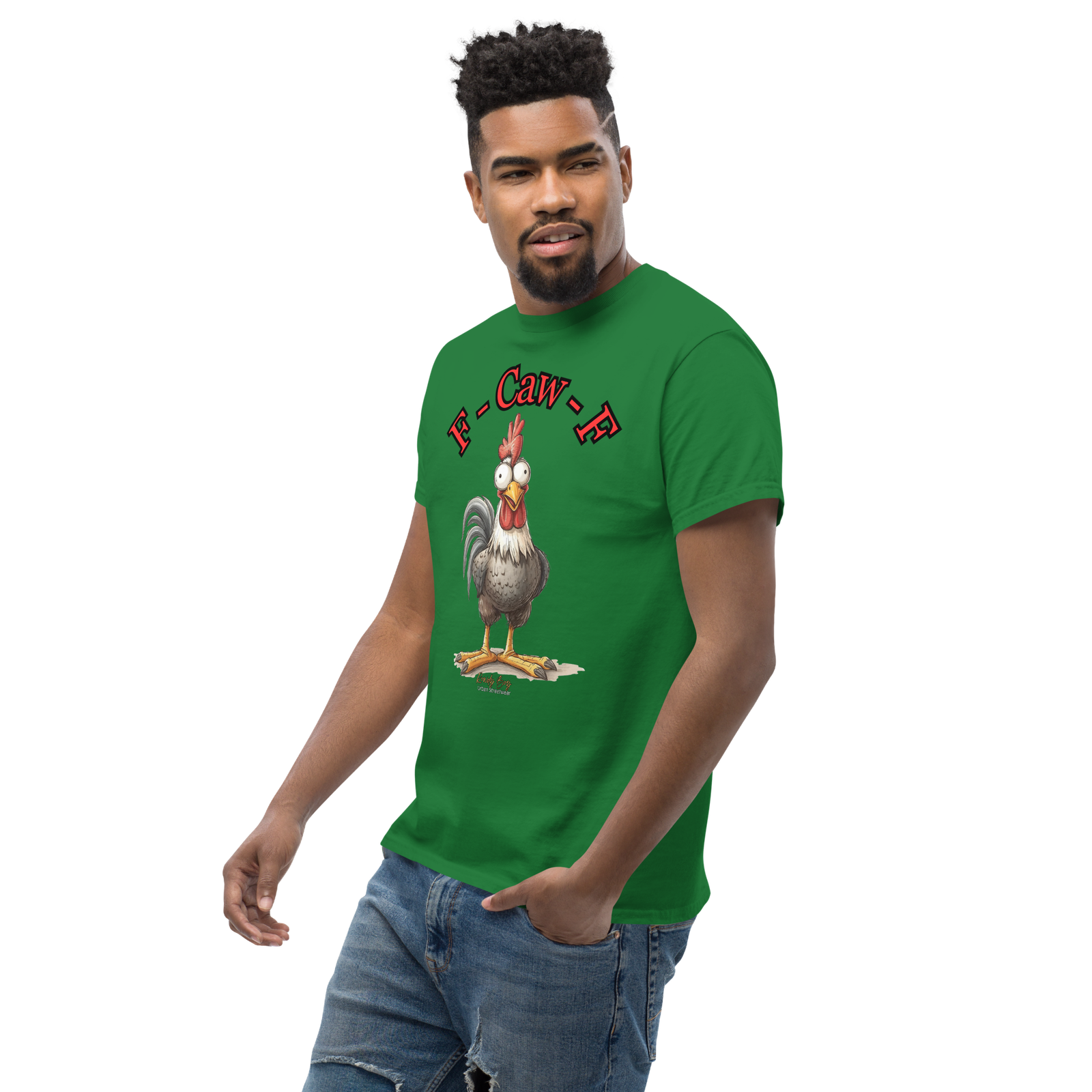 Rowdy Boy "F - Caw - F" (Fuck Off) Unisex Classic Tee - Image 86