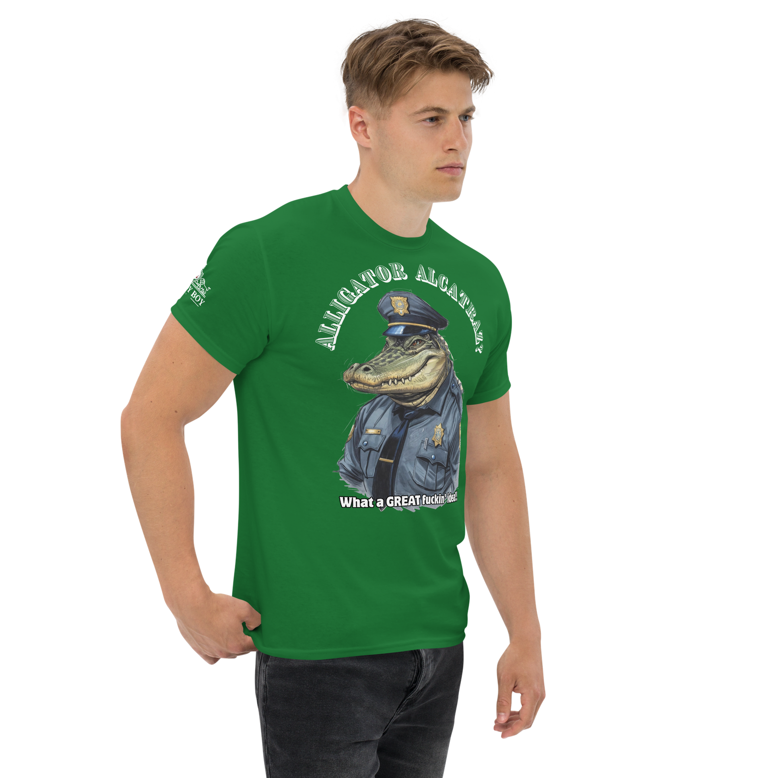 Rowdy Boy "Alligator Alcatraz???" (What A Great Fuckin Idea!!! 2)Unisex classic tee - Image 124