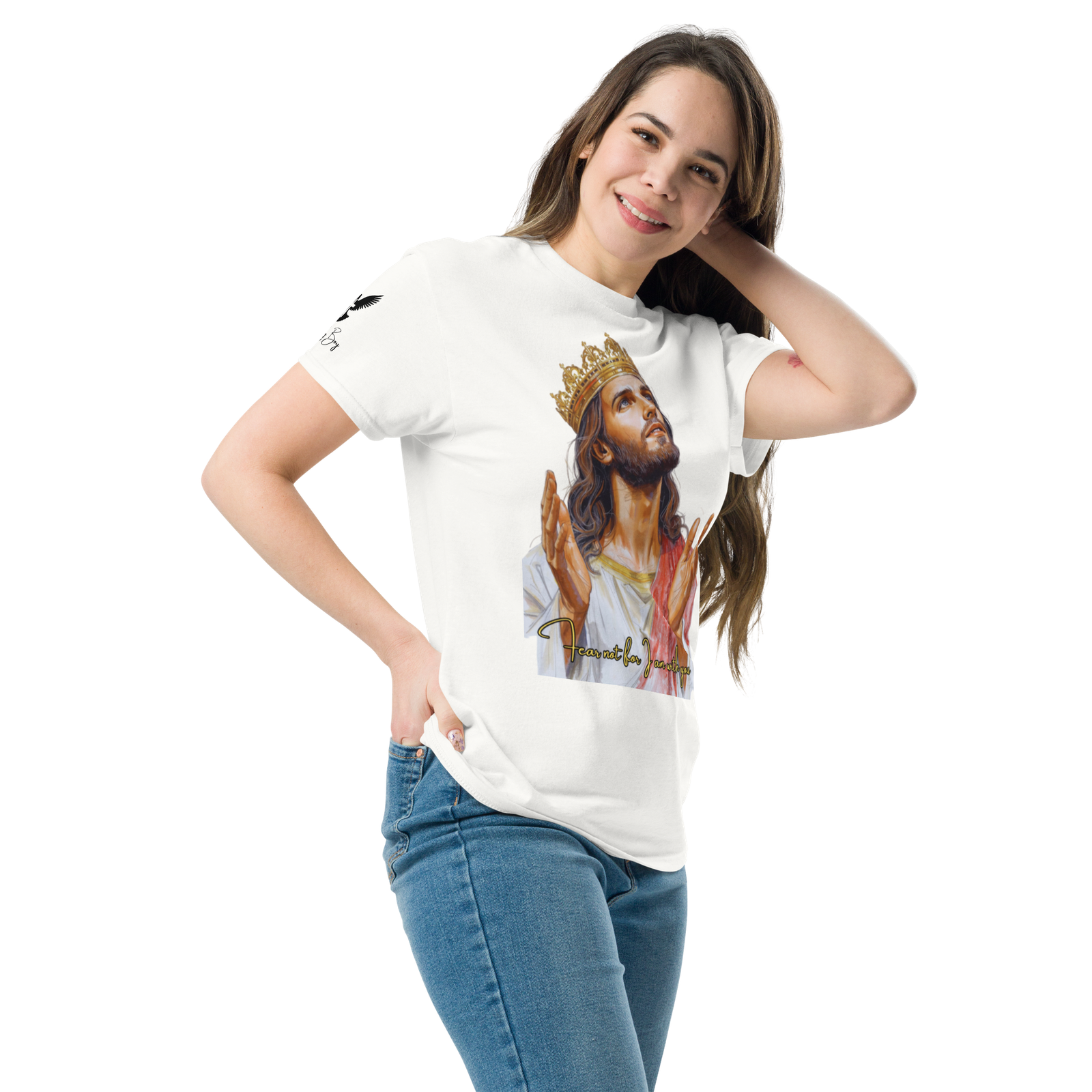 Rowdy Boy "Fear Not For I Am With You" (Jesus) Unisex Classic Tee - Image 206