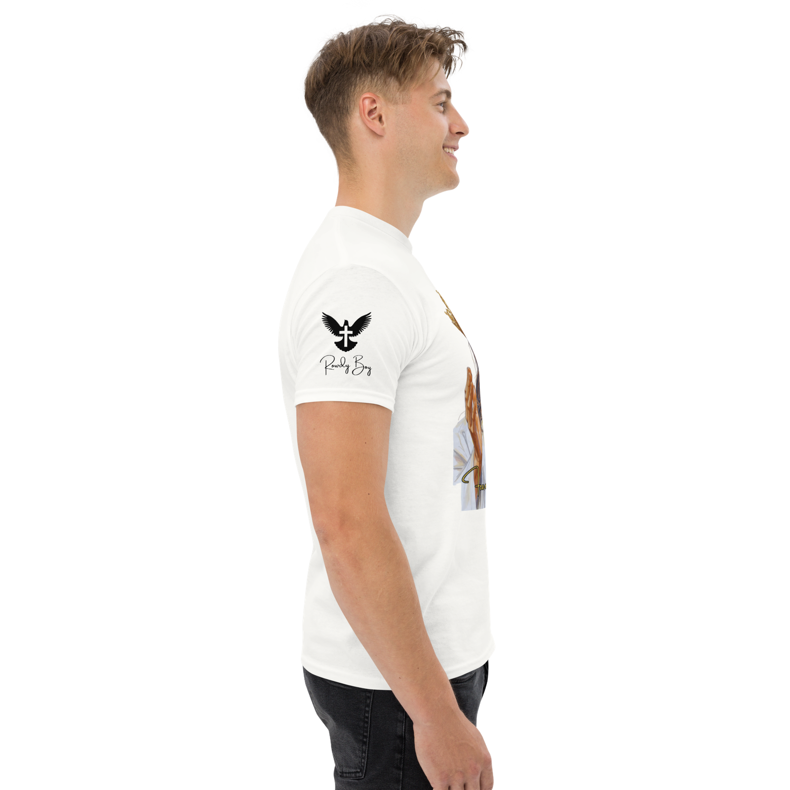 Rowdy Boy "Fear Not For I Am With You" (Jesus) Unisex Classic Tee - Image 196