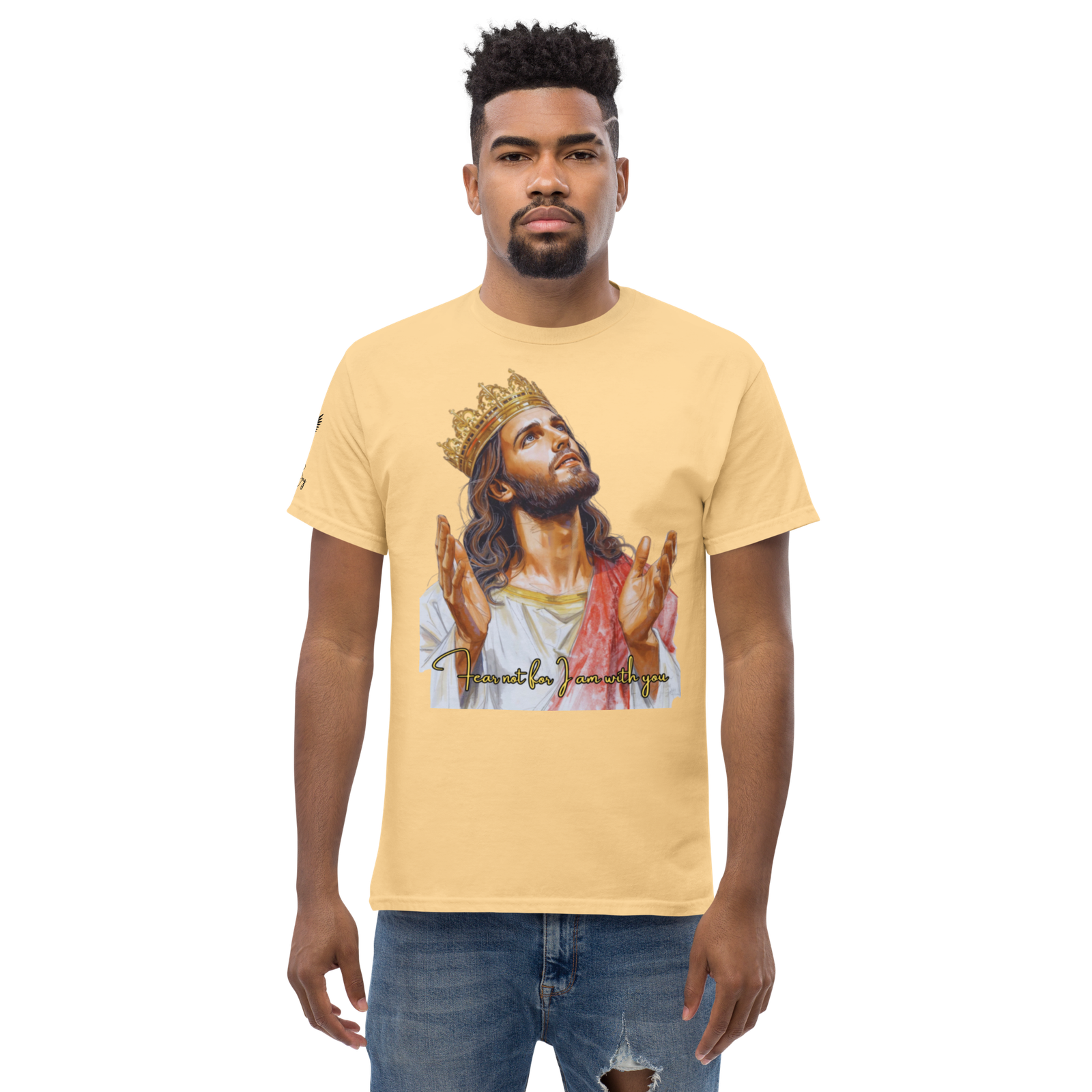 Rowdy Boy "Fear Not For I Am With You" (Jesus) Unisex Classic Tee - Image 181