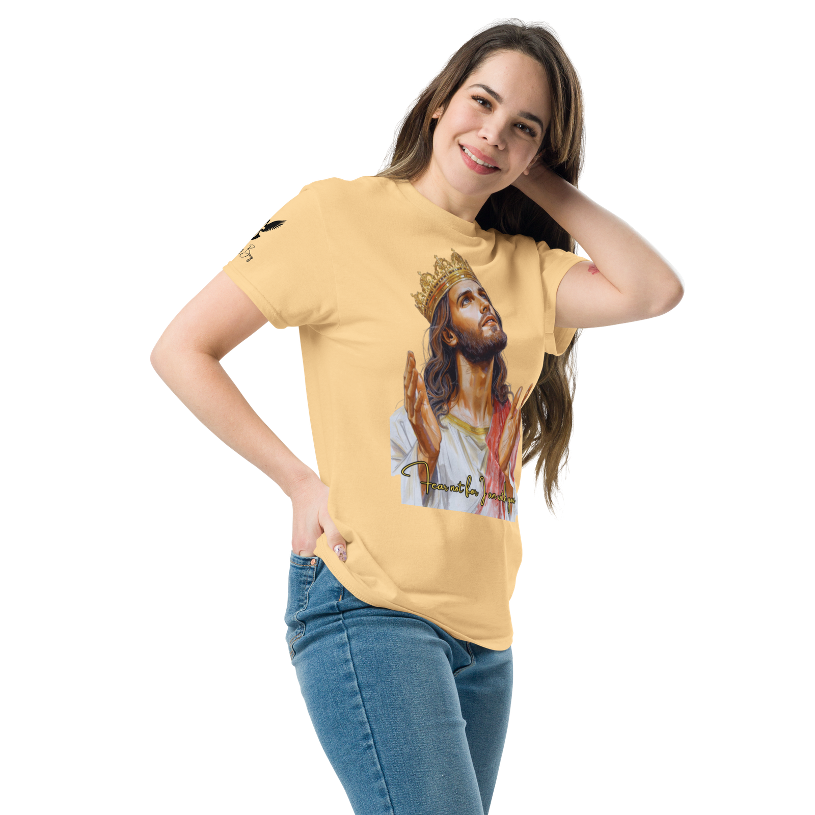 Rowdy Boy "Fear Not For I Am With You" (Jesus) Unisex Classic Tee - Image 169