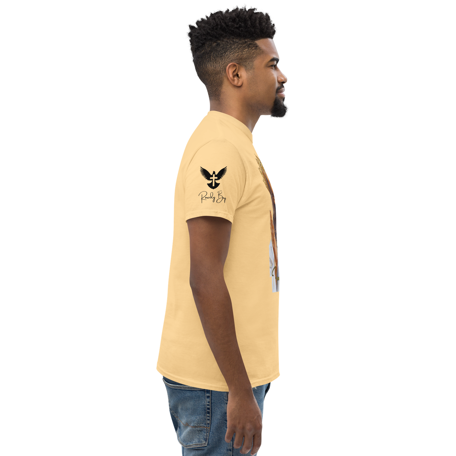 Rowdy Boy "Fear Not For I Am With You" (Jesus) Unisex Classic Tee - Image 180