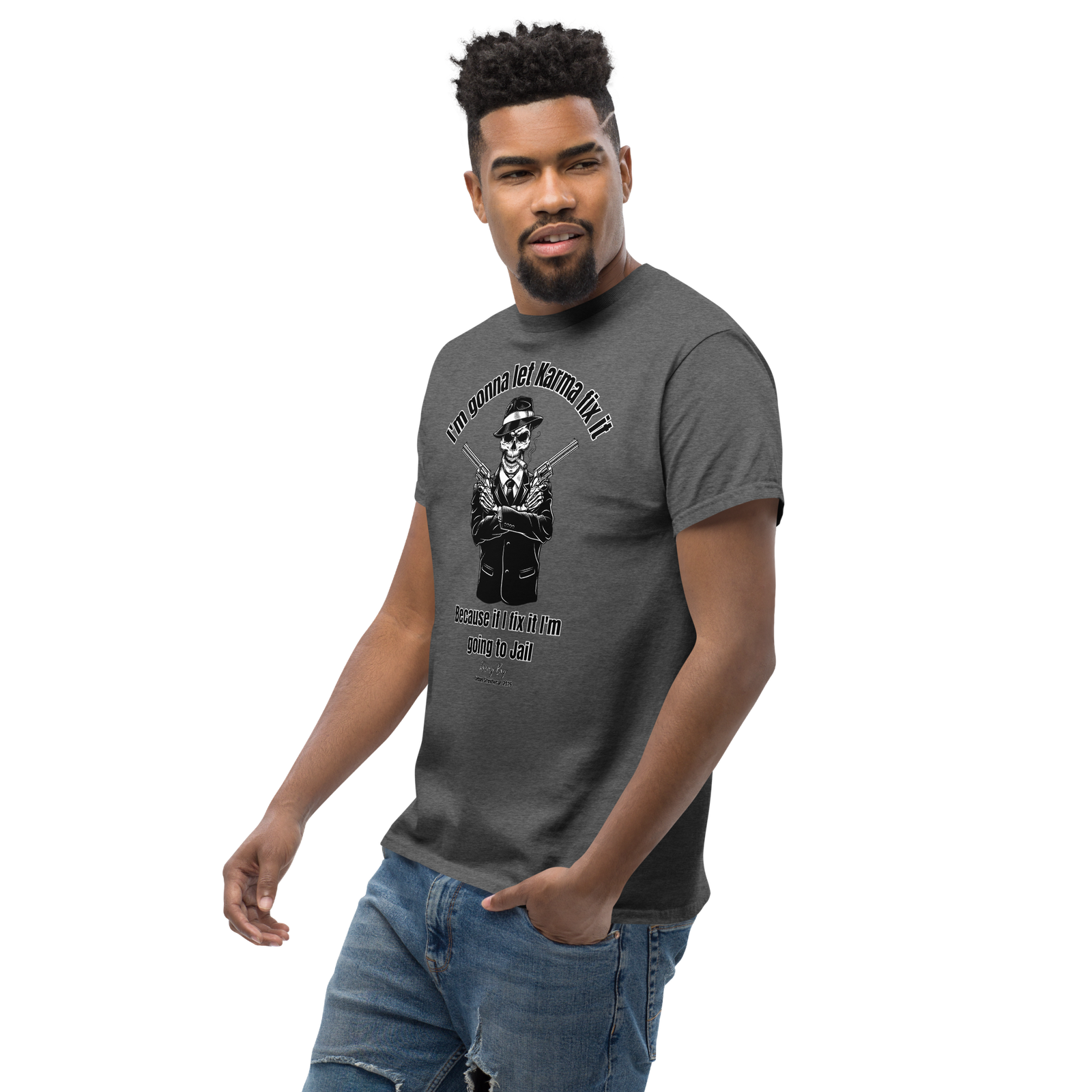 Rowdy Boy "Karma" (B) Unisex Classic Tee - Image 110