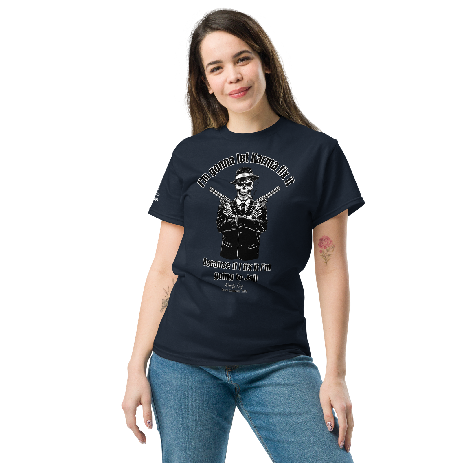 Rowdy Boy "Karma" (B) Unisex Classic Tee - Image 36