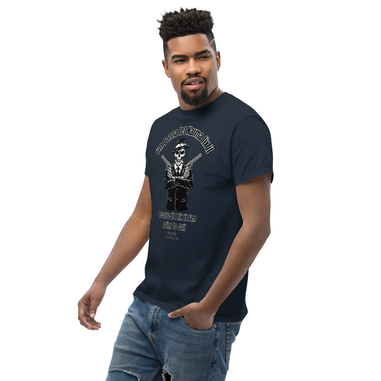 Rowdy Boy "Karma" (B) Unisex Classic Tee - Image 33