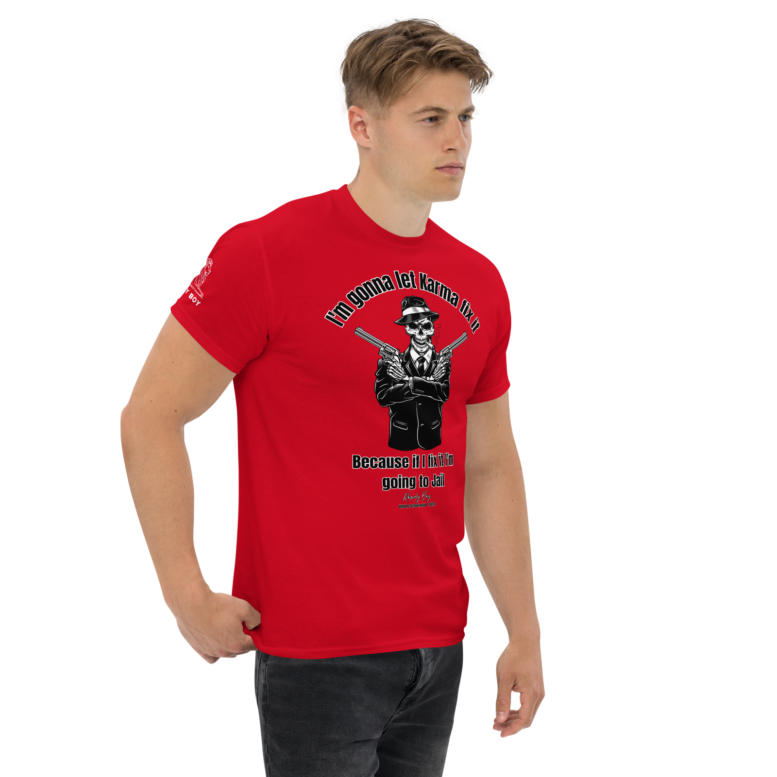 Rowdy Boy "Karma" (B) Unisex Classic Tee - Image 54