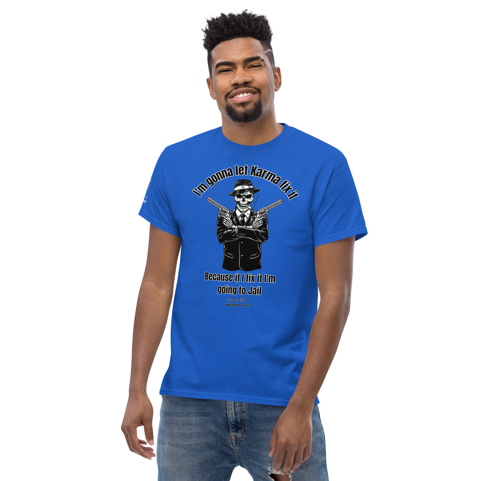 Rowdy Boy "Karma" (B) Unisex Classic Tee - Image 105