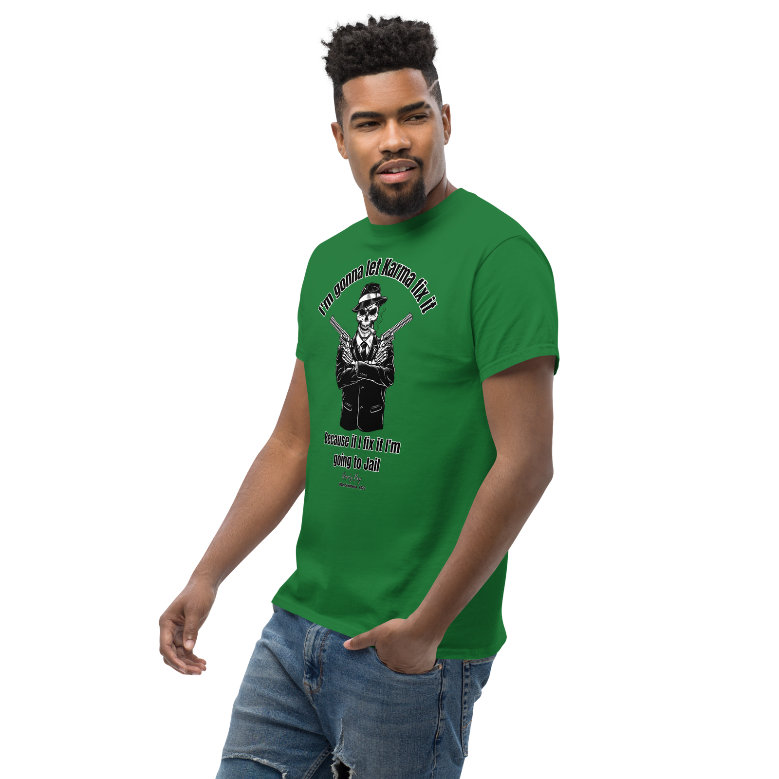 Rowdy Boy "Karma" (B) Unisex Classic Tee - Image 129