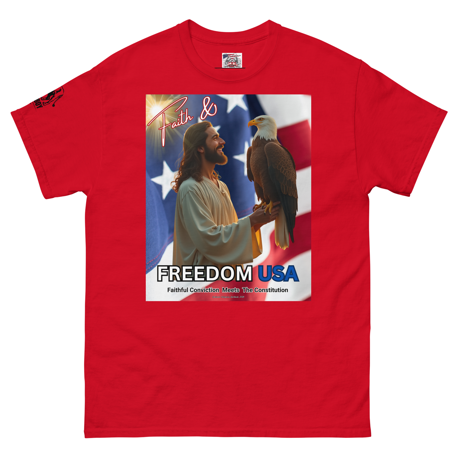 Rowdy Boy "Faith & Freedom USA" (Jesus W/Eagle) Unisex Classic Tee