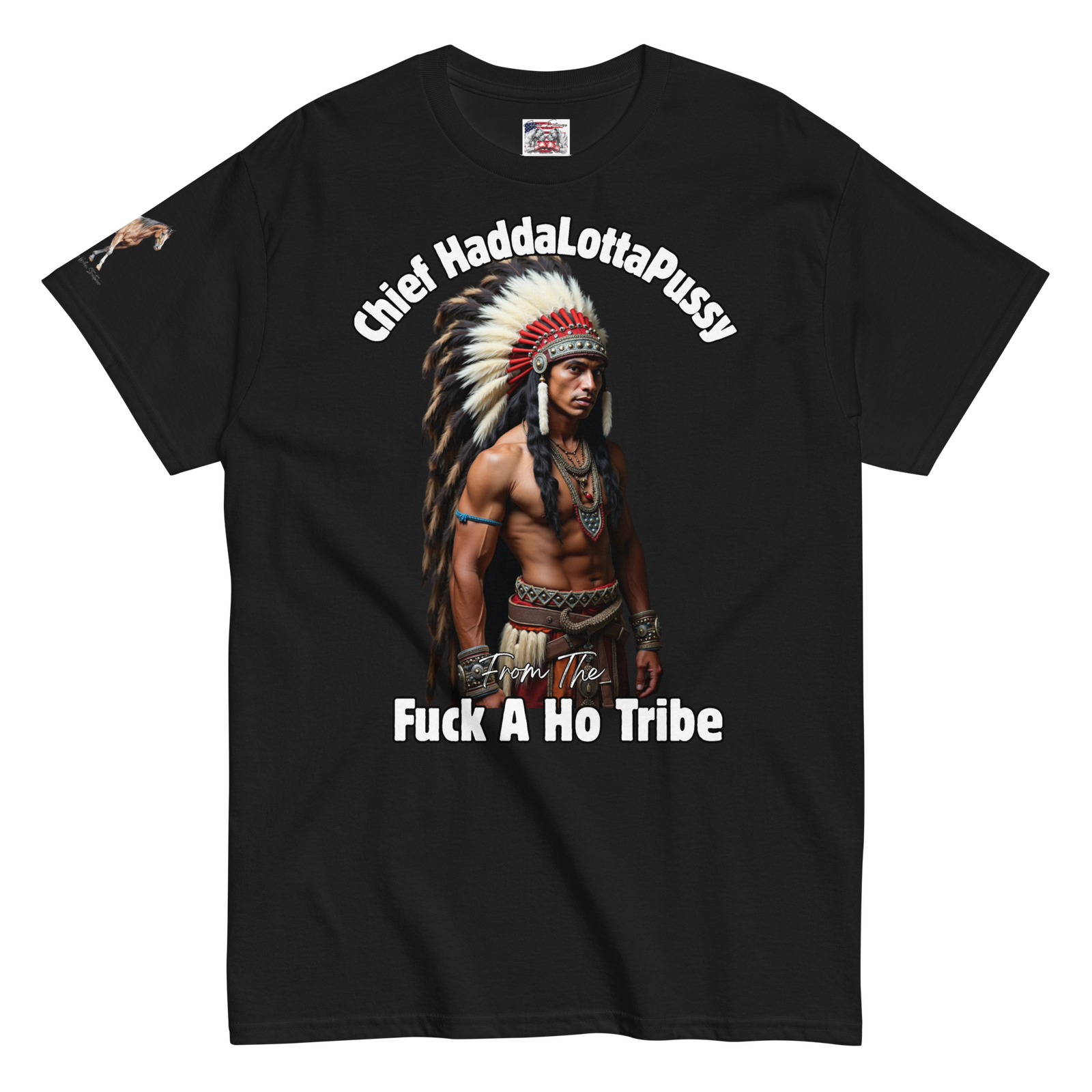 Rowdy Boy "Chief Haddalottapussy" Men's Classic Tee - Image 19