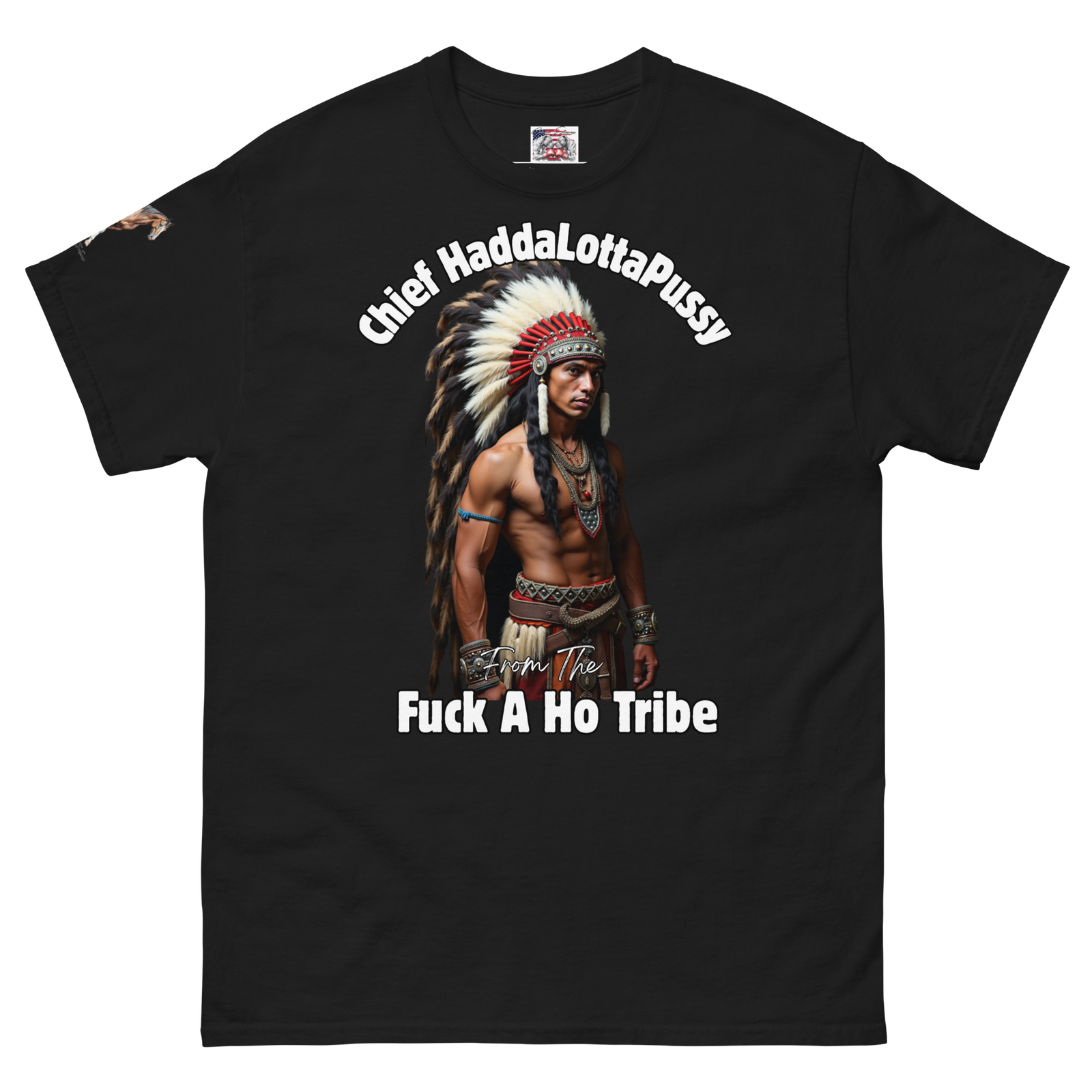 Rowdy Boy "Chief Haddalottapussy" Men's Classic Tee - Image 109