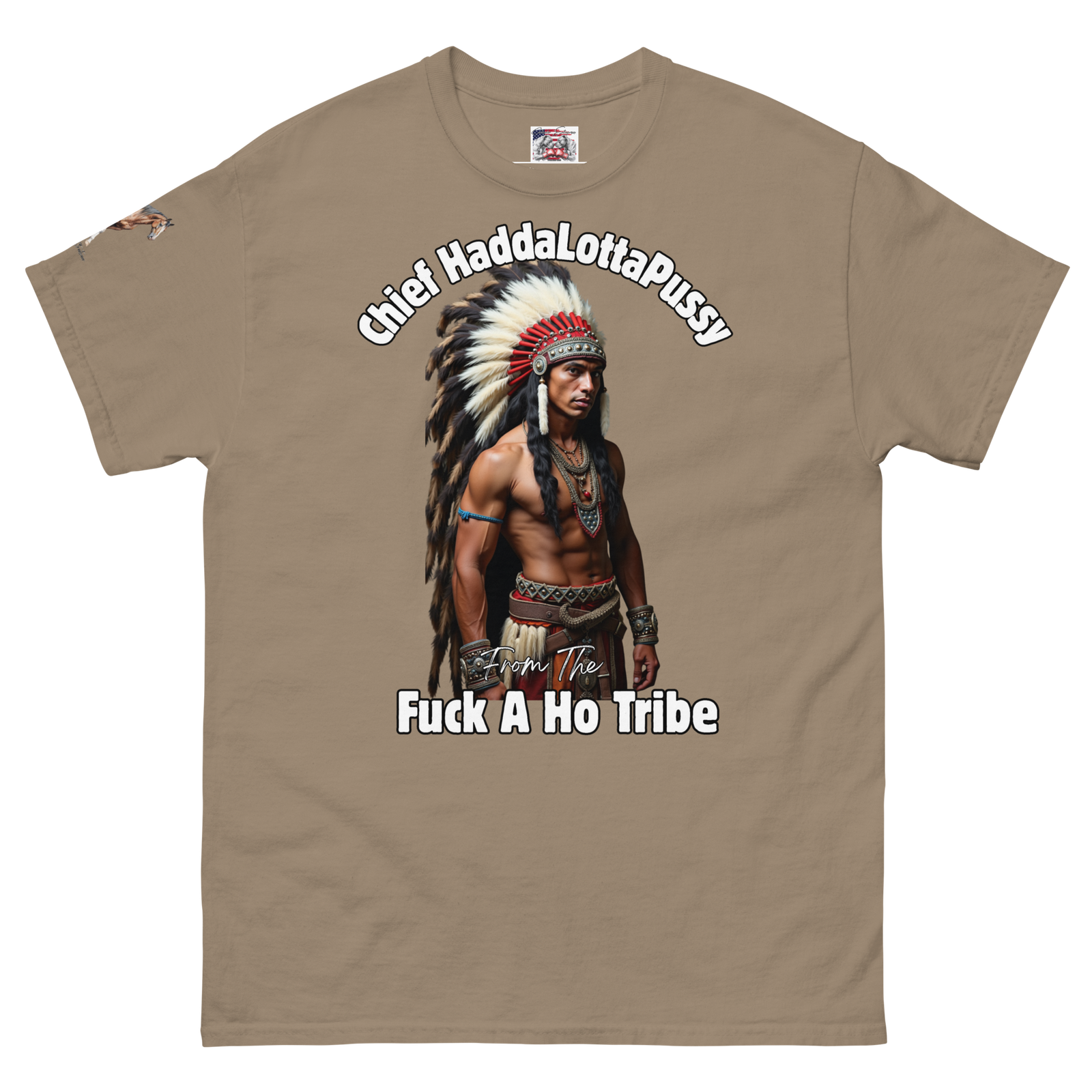 Rowdy Boy "Chief Haddalottapussy" Men's Classic Tee - Image 117