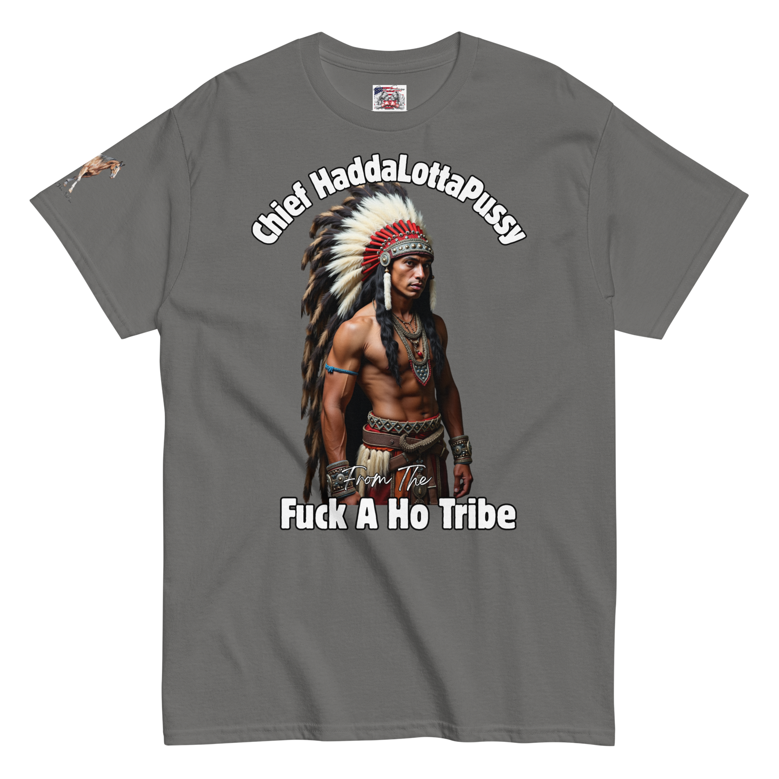 Rowdy Boy "Chief Haddalottapussy" Men's Classic Tee - Image 74