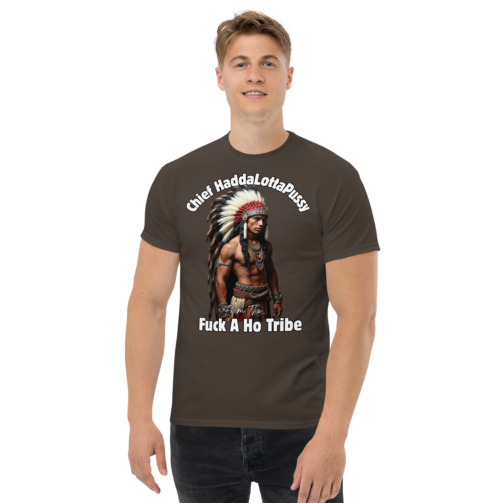 Rowdy Boy "Chief Haddalottapussy" Men's Classic Tee - Image 53