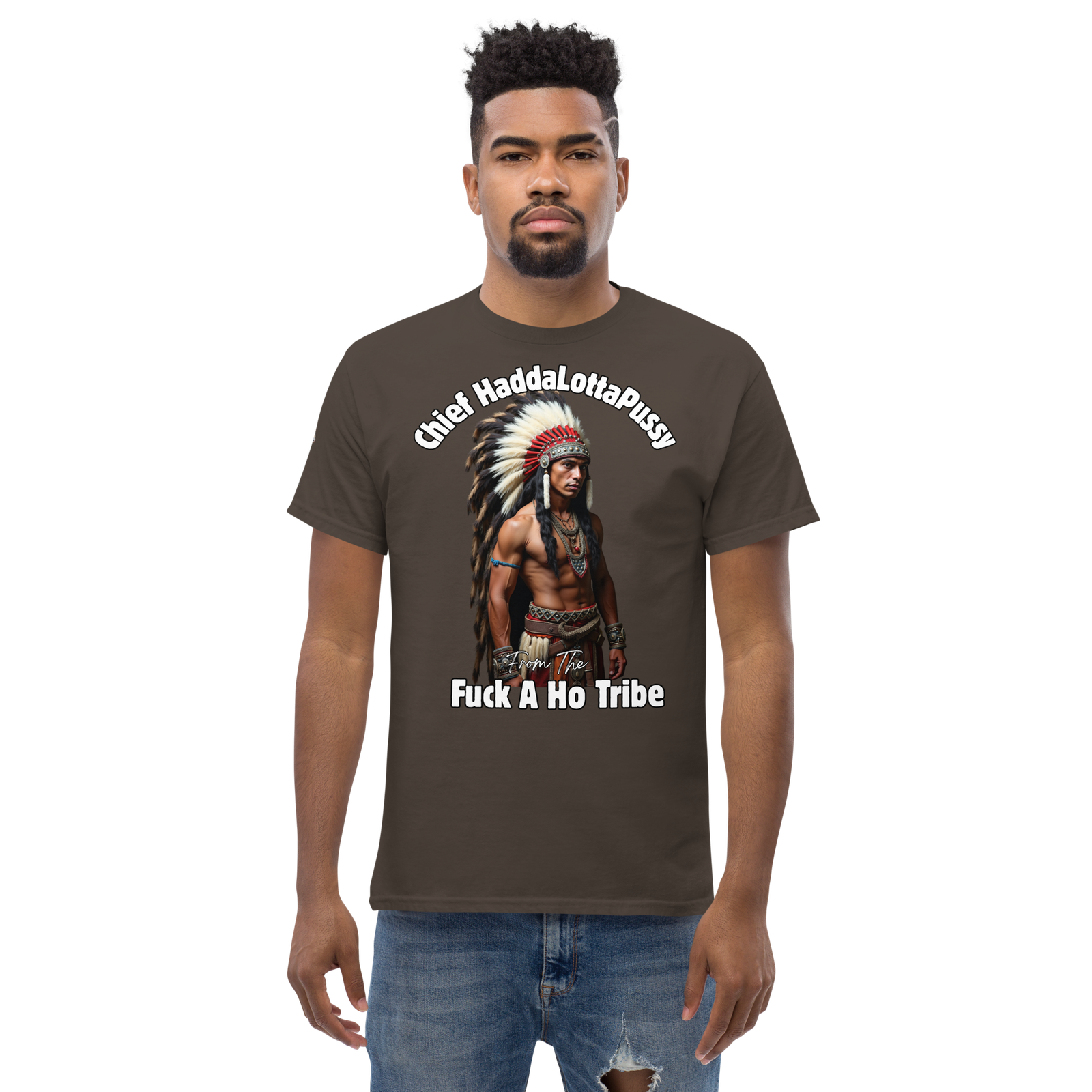 Rowdy Boy "Chief Haddalottapussy" Men's Classic Tee - Image 54