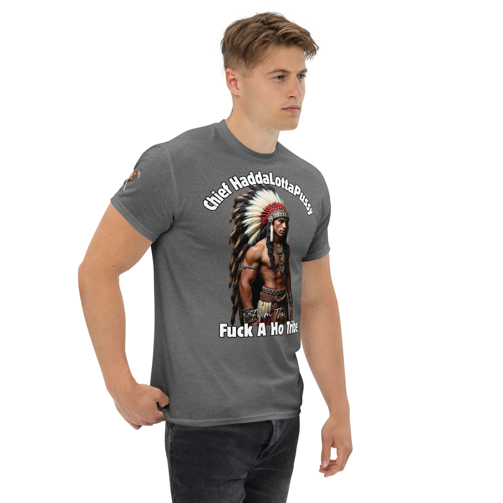Rowdy Boy "Chief Haddalottapussy" Men's Classic Tee - Image 90