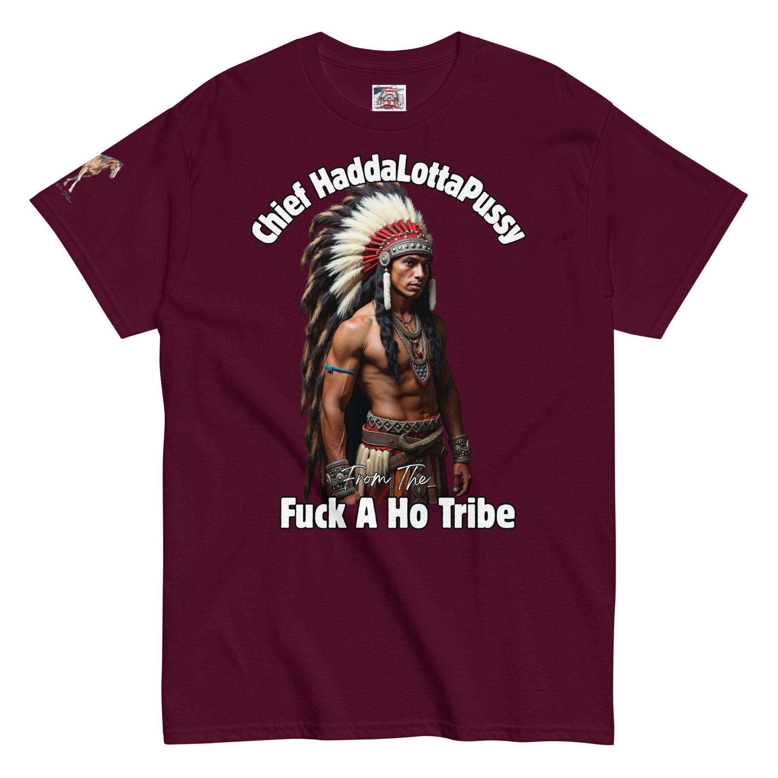 Rowdy Boy "Chief Haddalottapussy" Men's Classic Tee - Image 9