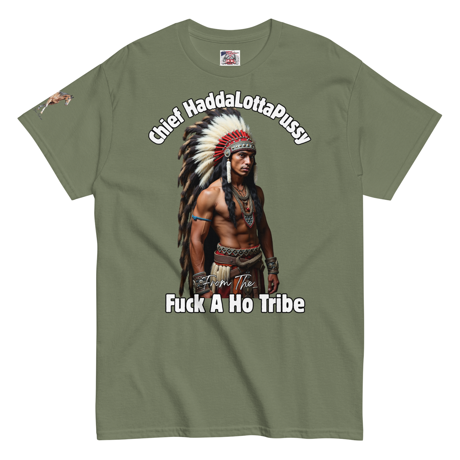 Rowdy Boy "Chief Haddalottapussy" Men's Classic Tee - Image 85