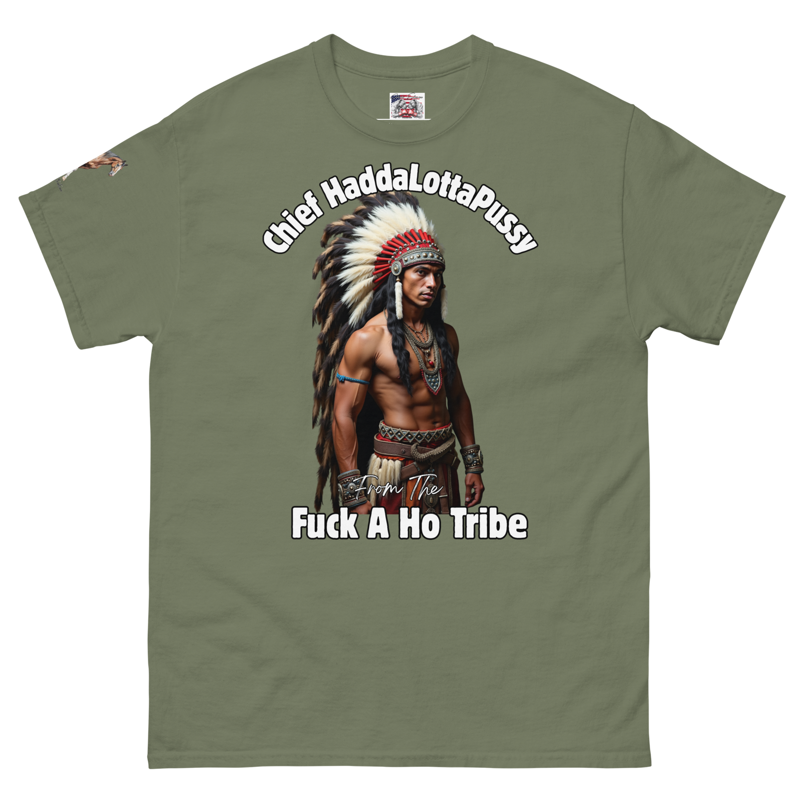 Rowdy Boy "Chief Haddalottapussy" Men's Classic Tee - Image 115