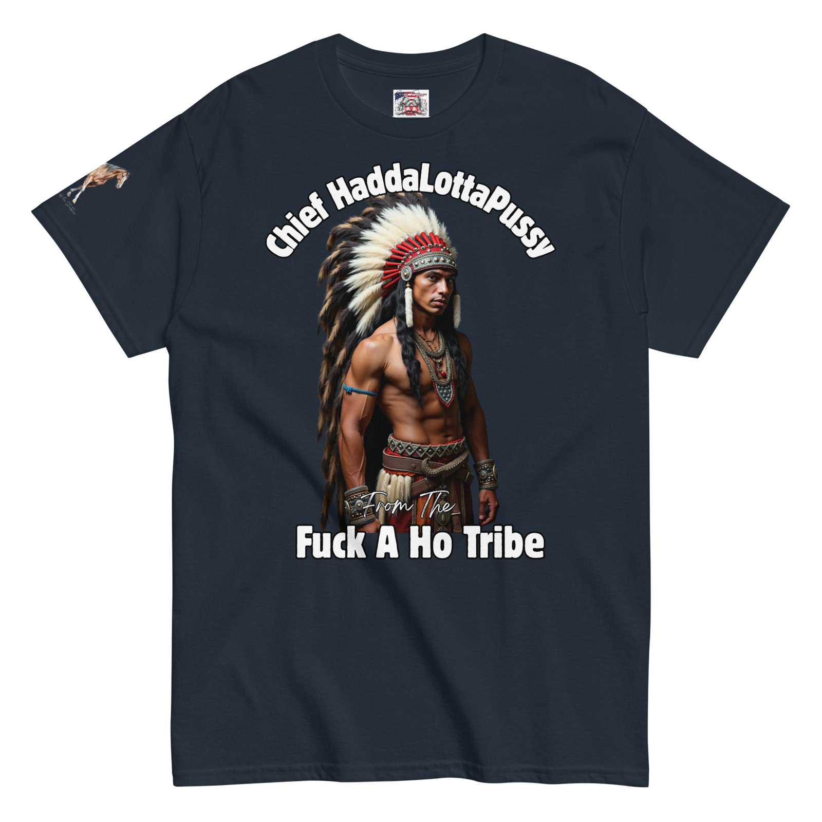 Rowdy Boy "Chief Haddalottapussy" Men's Classic Tee - Image 30