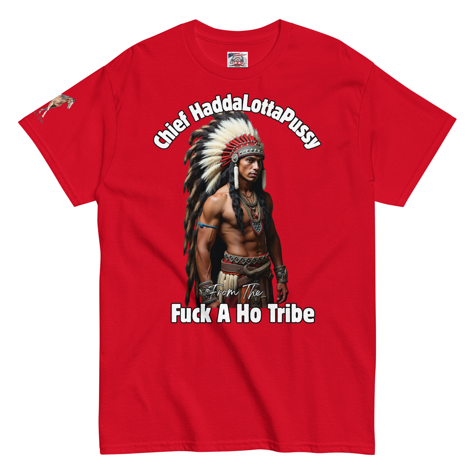 Rowdy Boy "Chief Haddalottapussy" Men's Classic Tee - Image 41