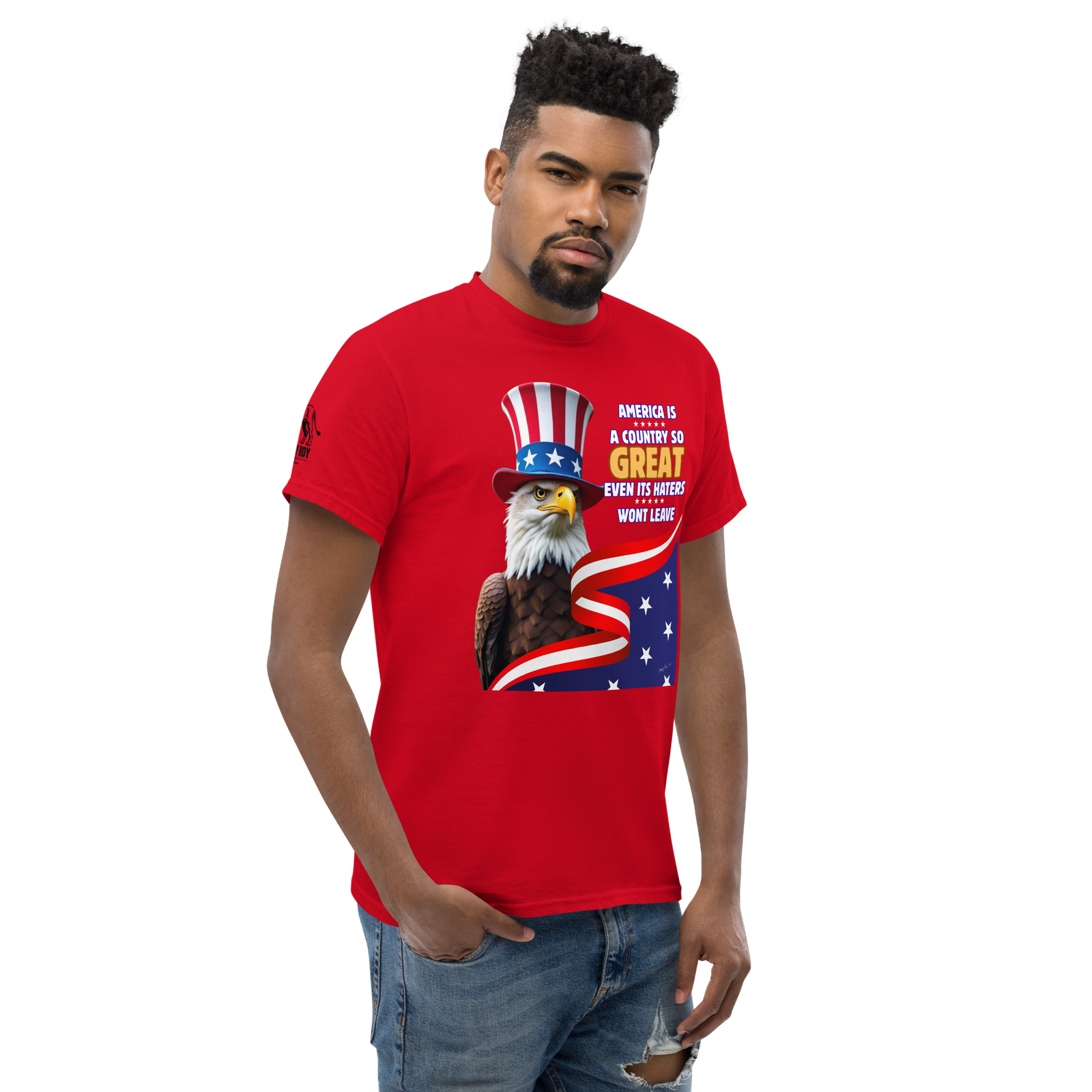 Rowdy Boy "America, A Country So GREAT Even It's Haters Won't Leave" Unisex Classic Tee - Image 5