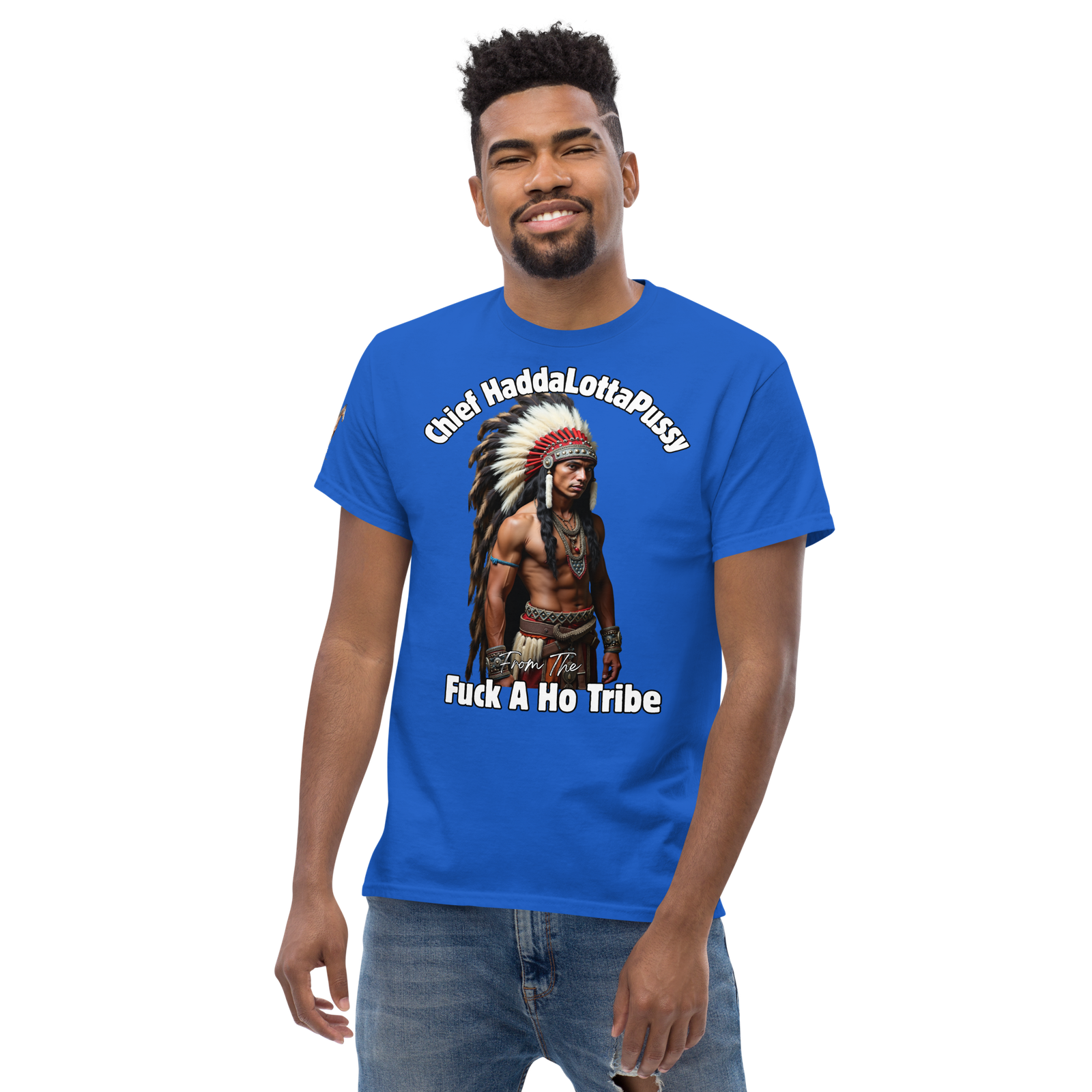 Rowdy Boy "Chief Haddalottapussy" Men's Classic Tee - Image 66