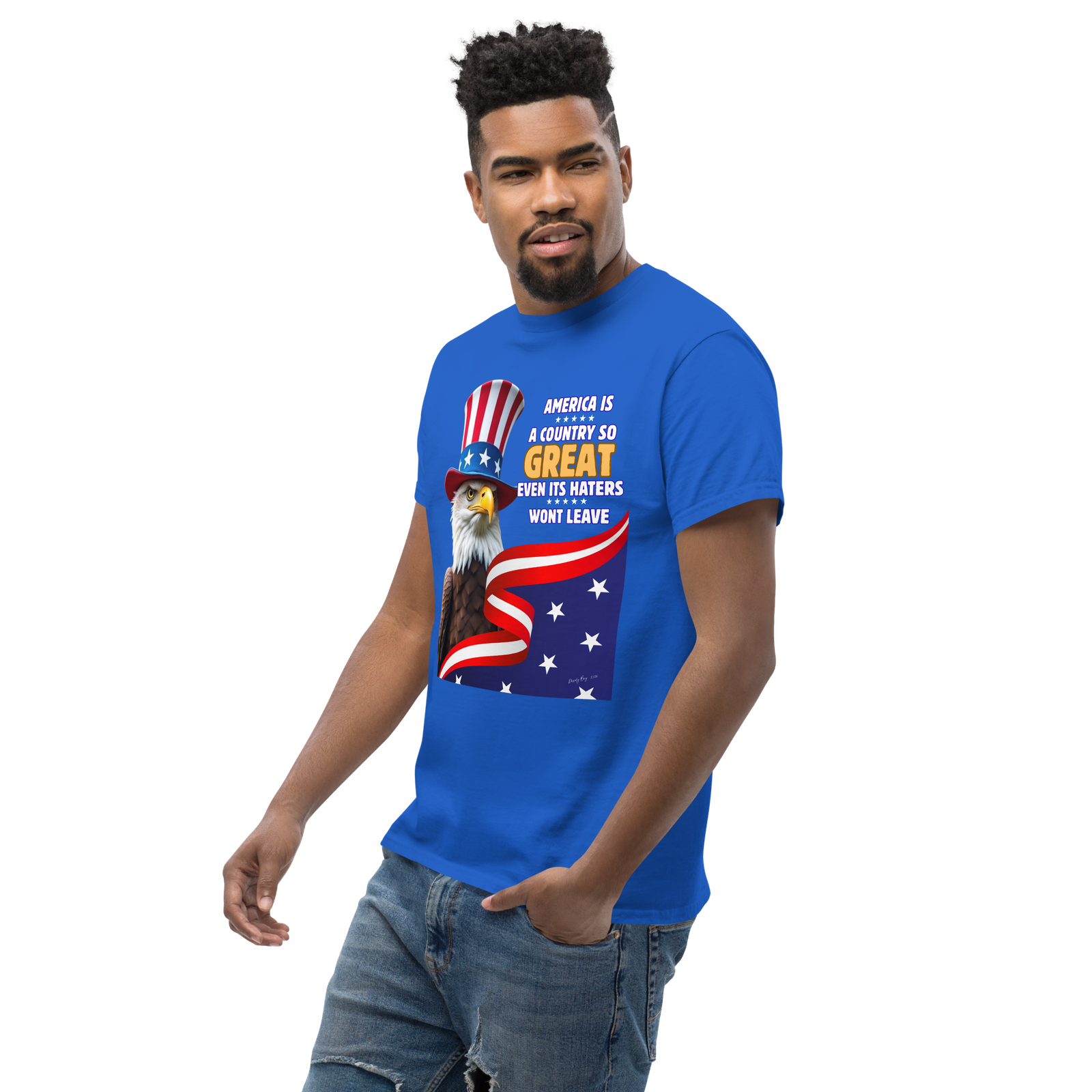 Rowdy Boy "America, A Country So GREAT Even It's Haters Won't Leave" Unisex Classic Tee - Image 20