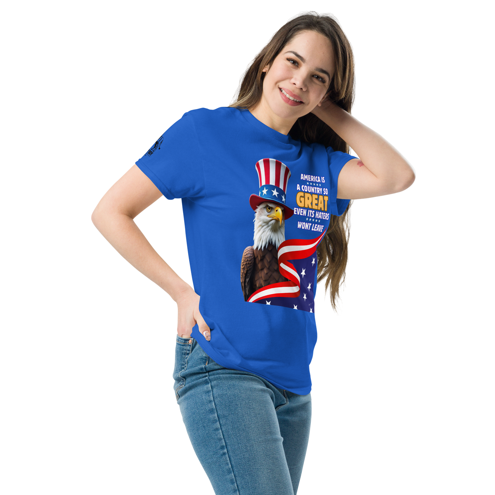 Rowdy Boy "America, A Country So GREAT Even It's Haters Won't Leave" Unisex Classic Tee - Image 22