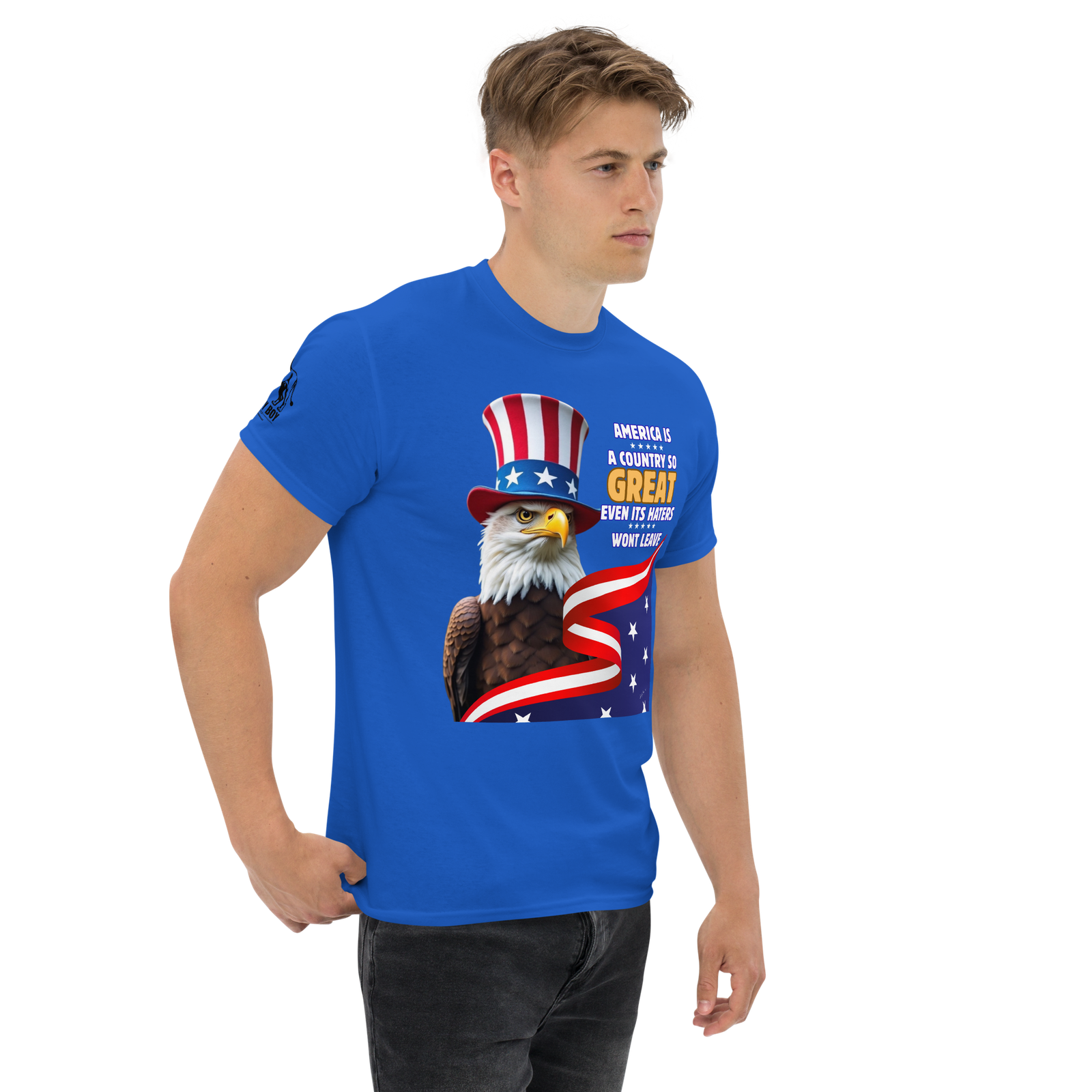 Rowdy Boy "America, A Country So GREAT Even It's Haters Won't Leave" Unisex Classic Tee - Image 15