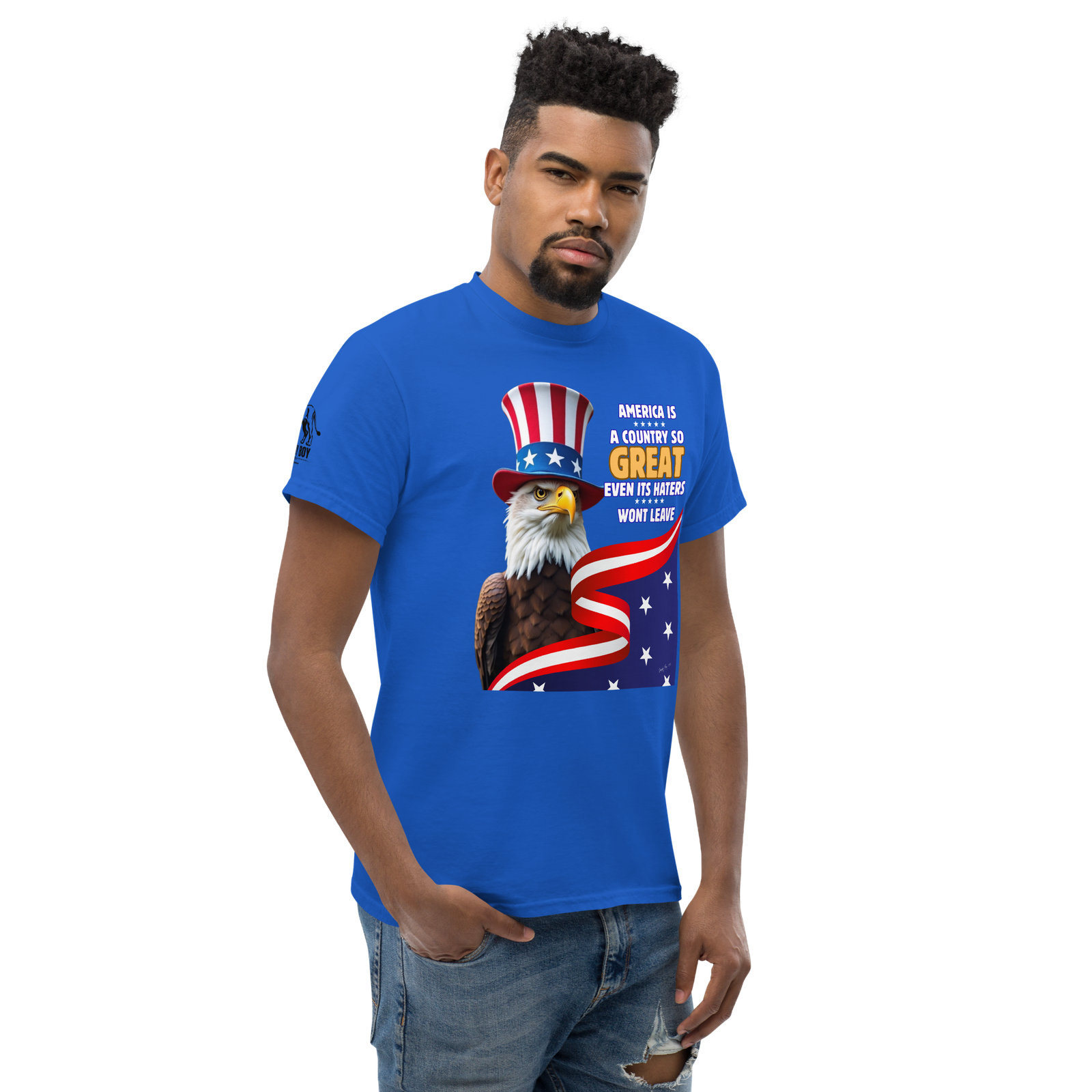 Rowdy Boy "America, A Country So GREAT Even It's Haters Won't Leave" Unisex Classic Tee - Image 18