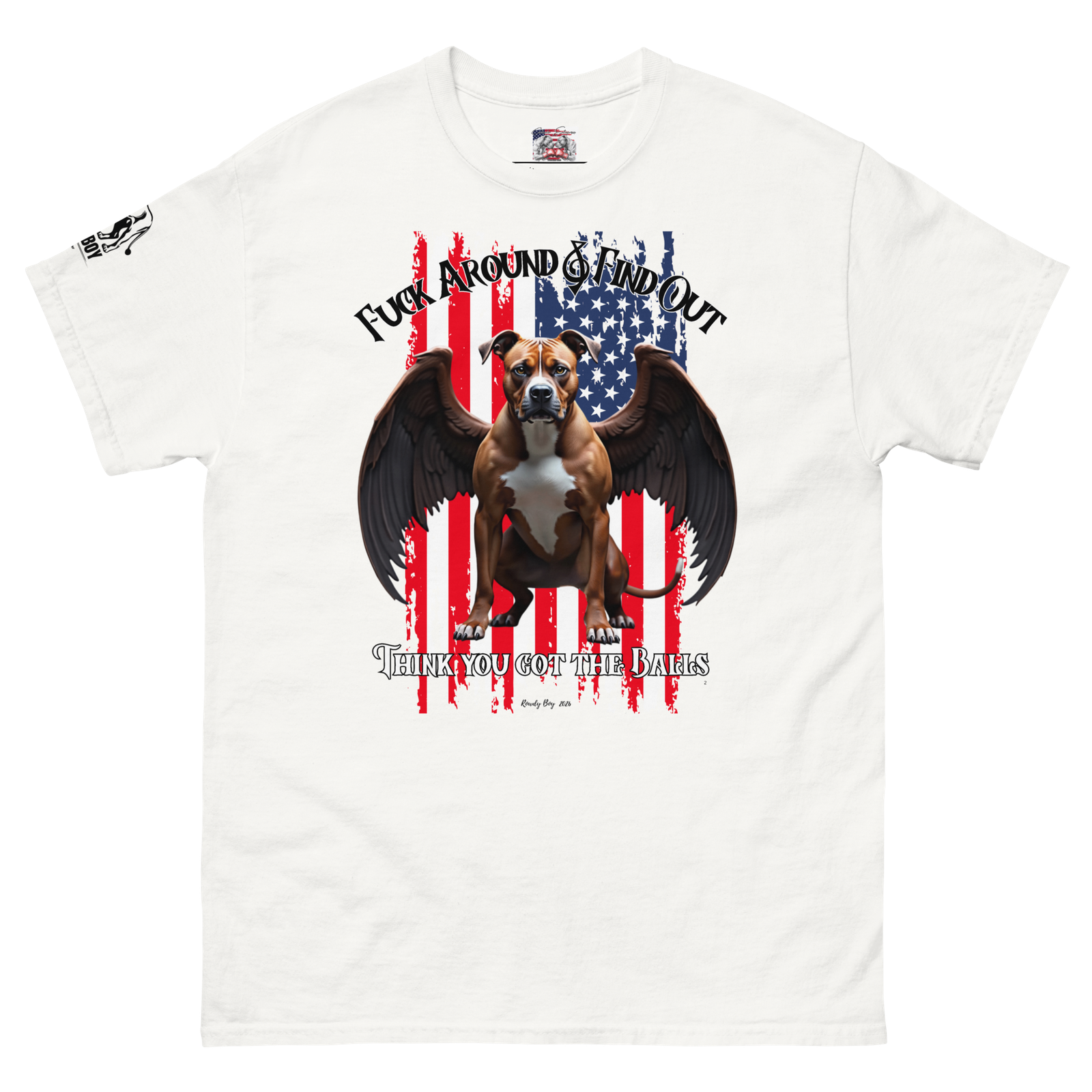 Rowdy Boy "Fuck Around & Find Out, Think You Got The Balls?" Unisex Classic Tee