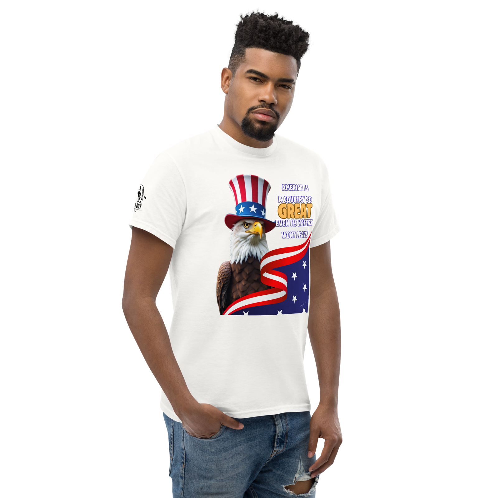 Rowdy Boy "America, A Country So GREAT Even It's Haters Won't Leave" Unisex Classic Tee - Image 31