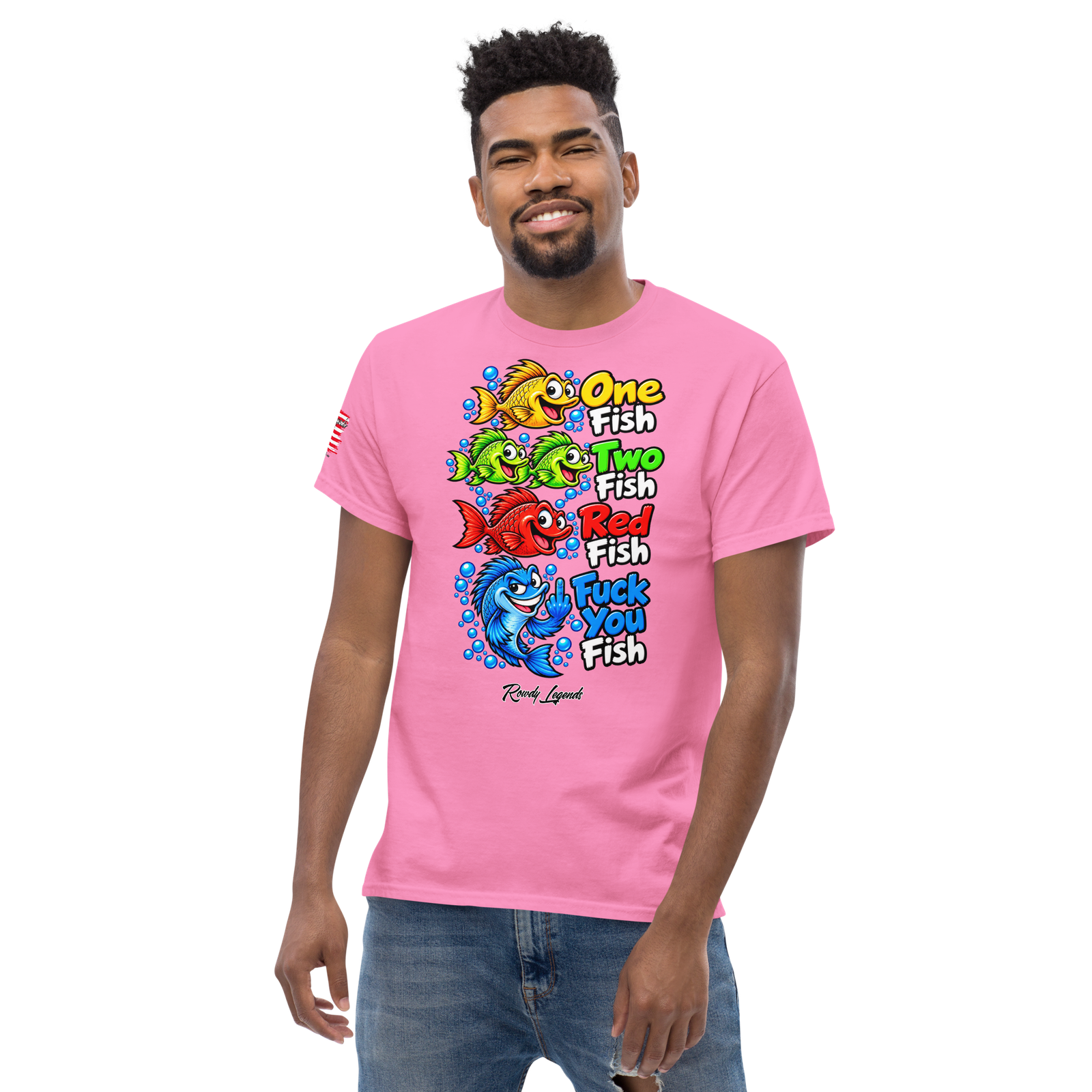 Rowdy Legends Funny "Fuck You Fish" Unisex Classic Tee - Image 61