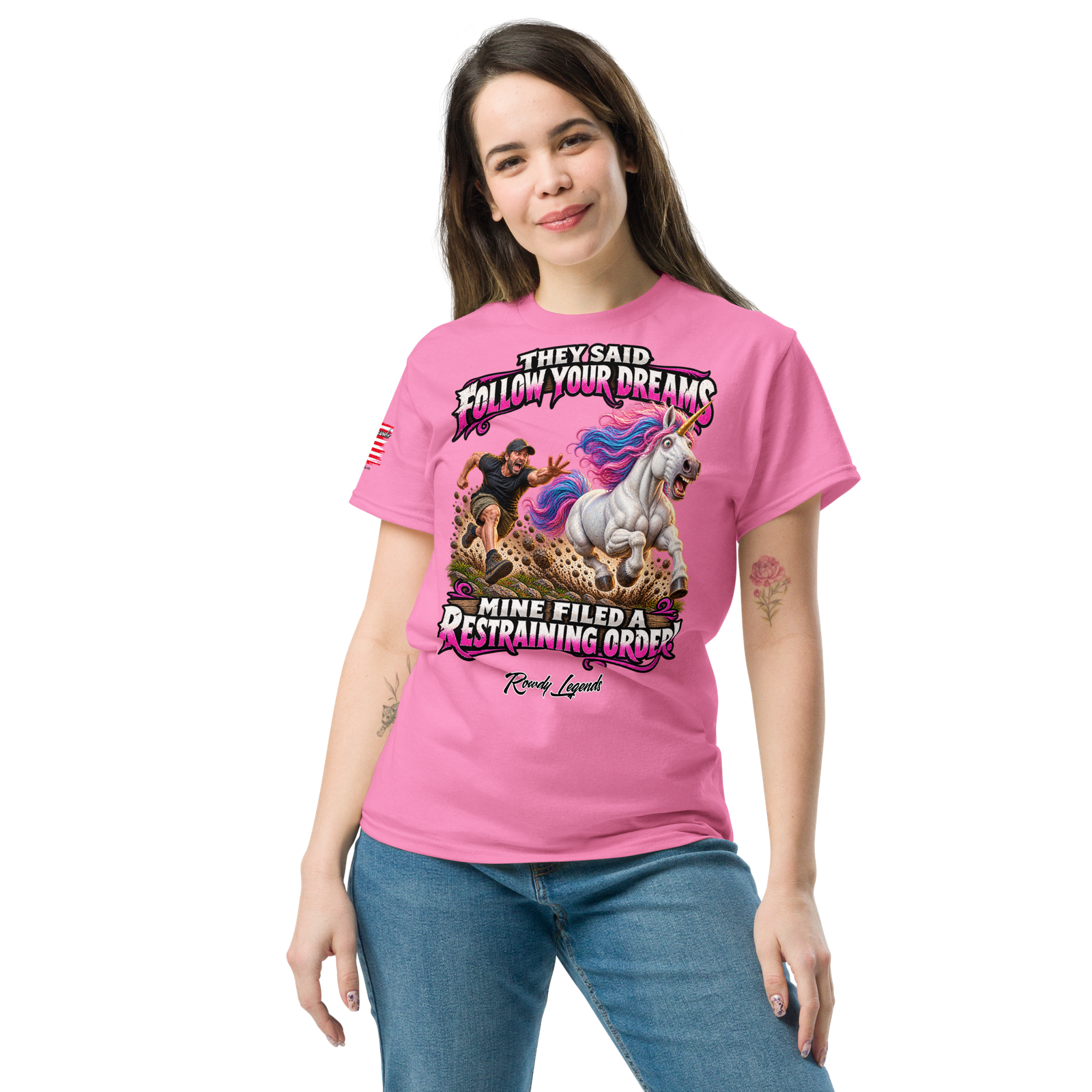 Rowdy Legends "Follow Your Dreams" Unisex Classic Tee - Image 46
