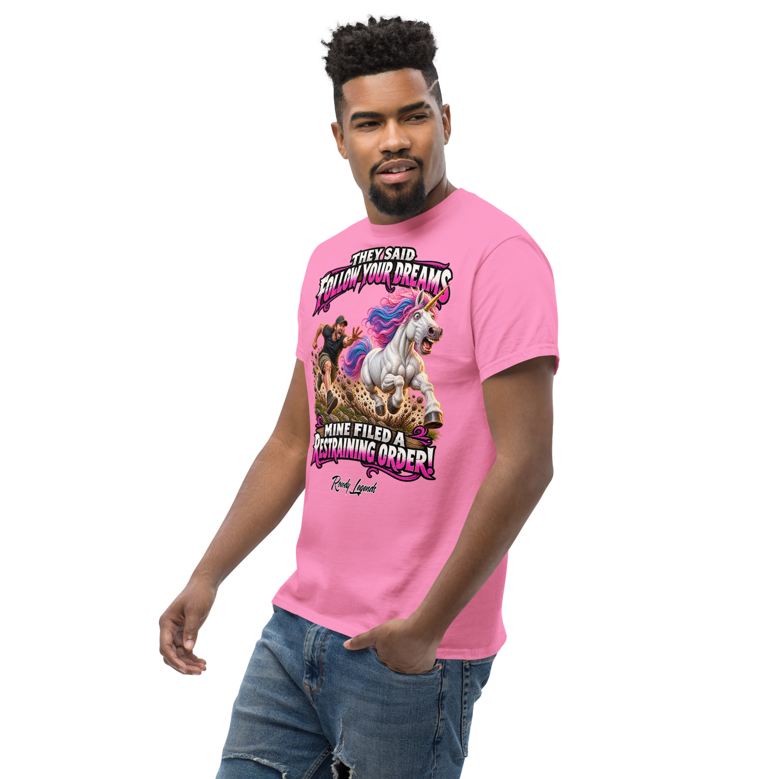 Rowdy Legends "Follow Your Dreams" Unisex Classic Tee - Image 42