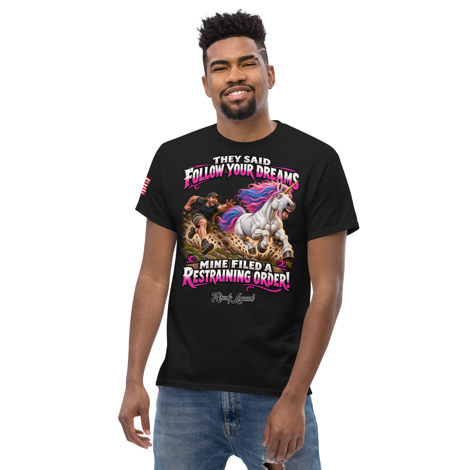 Rowdy Legends "Follow Your Dreams" Unisex Classic Tee - Image 13