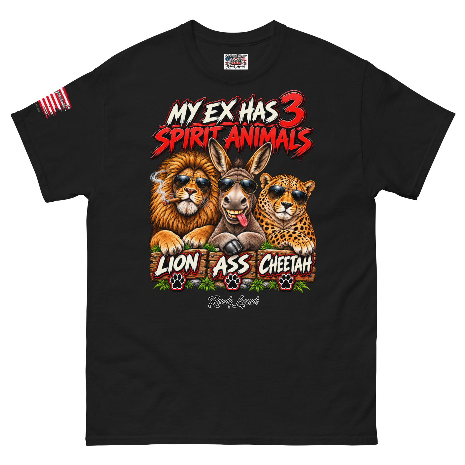 Rowdy Legends "My Ex's 3 Animal Spirits" Unisex Classic Tee