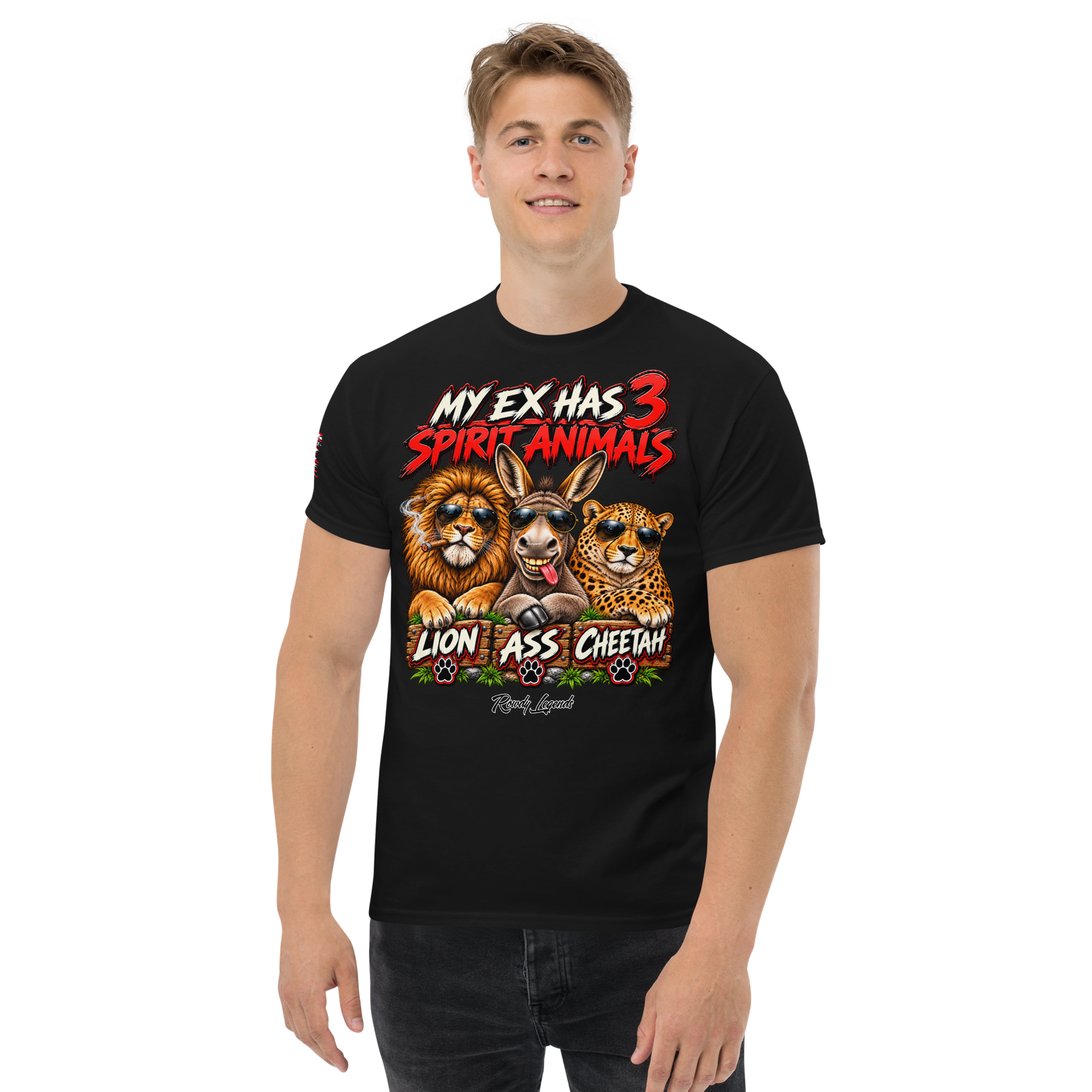 Rowdy Legends "My Ex's 3 Animal Spirits" Unisex Classic Tee - Image 12