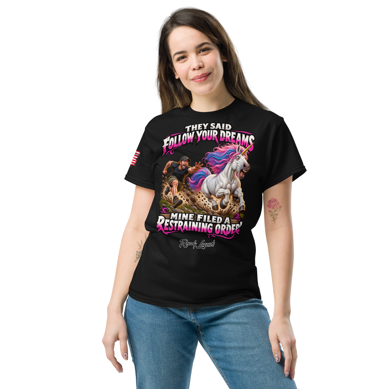 Rowdy Legends "Follow Your Dreams" Unisex Classic Tee - Image 10