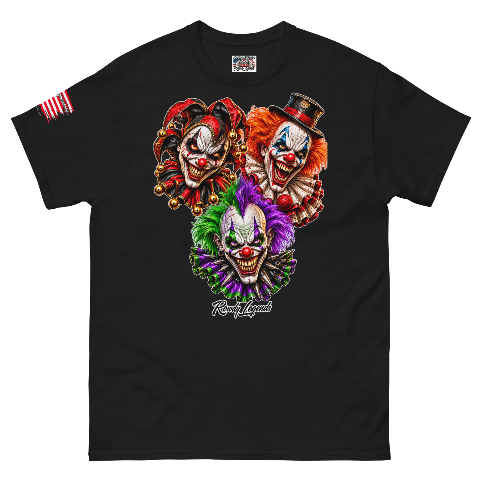 Rowdy Legends "Triple Clowns" Unisex Classic Tee