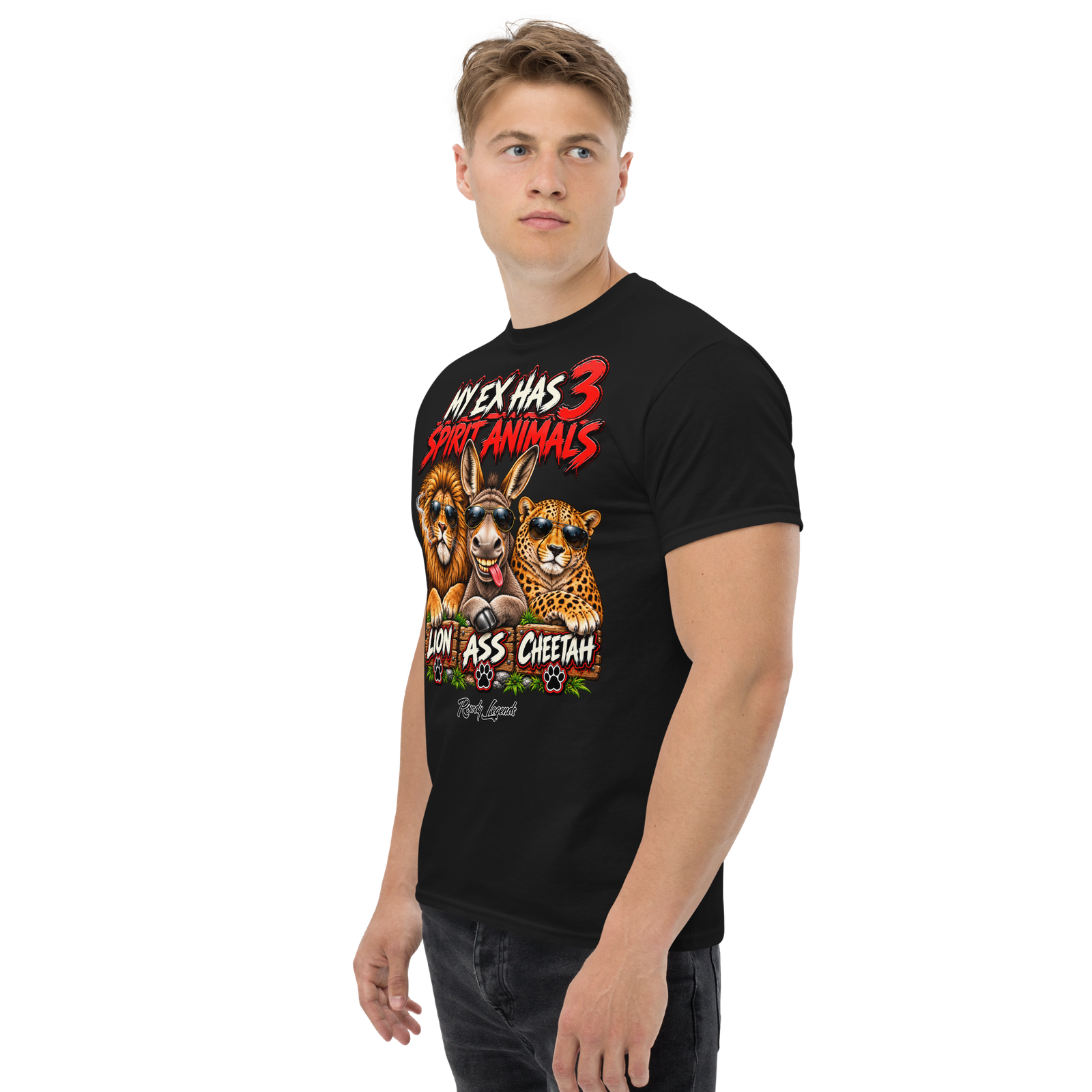 Rowdy Legends "My Ex's 3 Animal Spirits" Unisex Classic Tee - Image 4