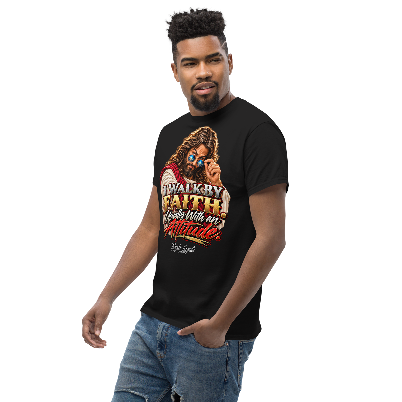 Rowdy Legends "Walk By Faith" Unisex Classic Tee - Image 7