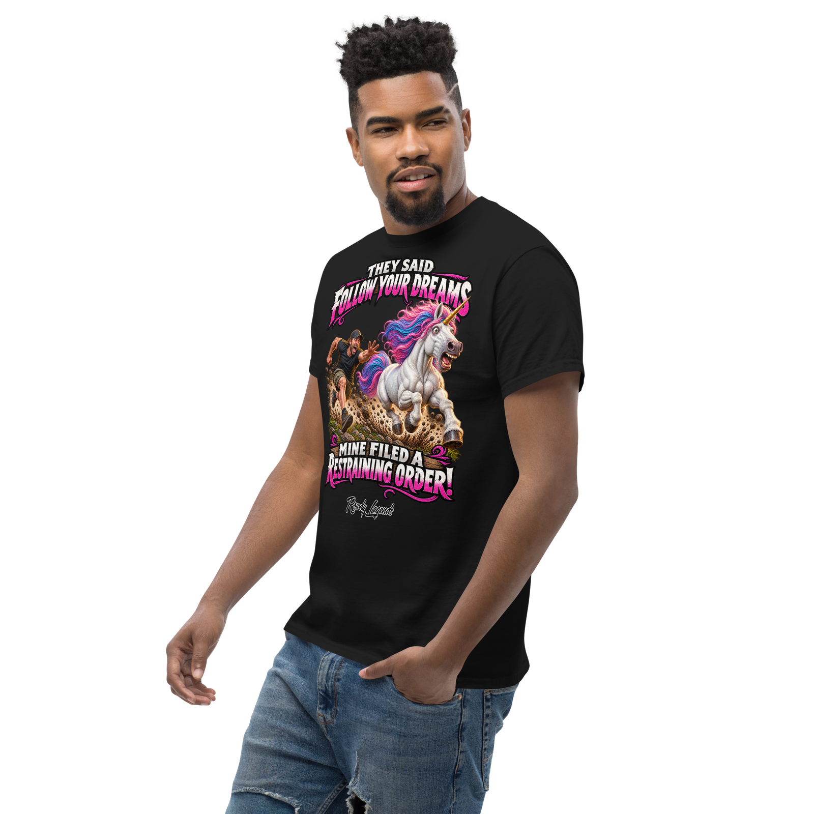 Rowdy Legends "Follow Your Dreams" Unisex Classic Tee - Image 7