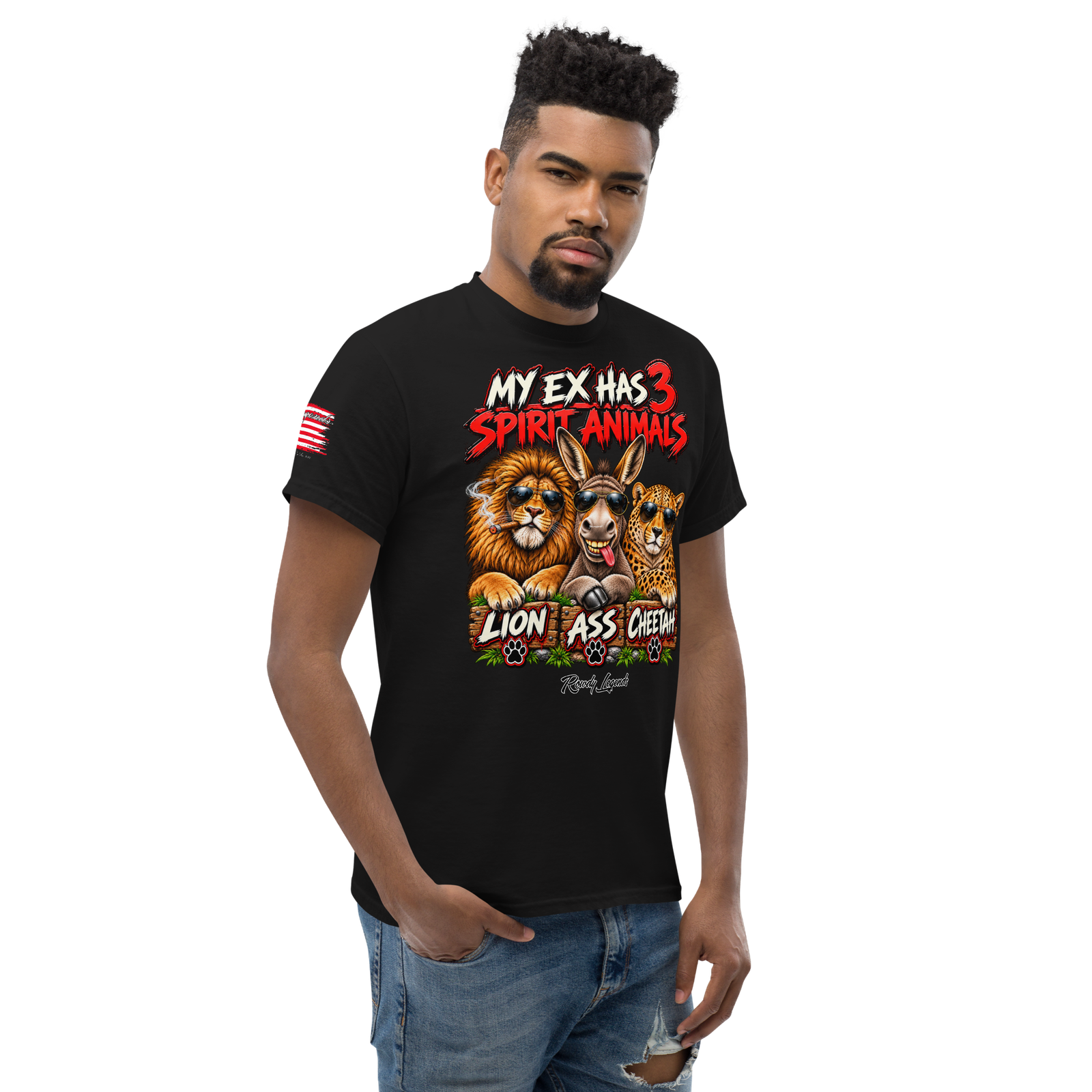 Rowdy Legends "My Ex's 3 Animal Spirits" Unisex Classic Tee - Image 5
